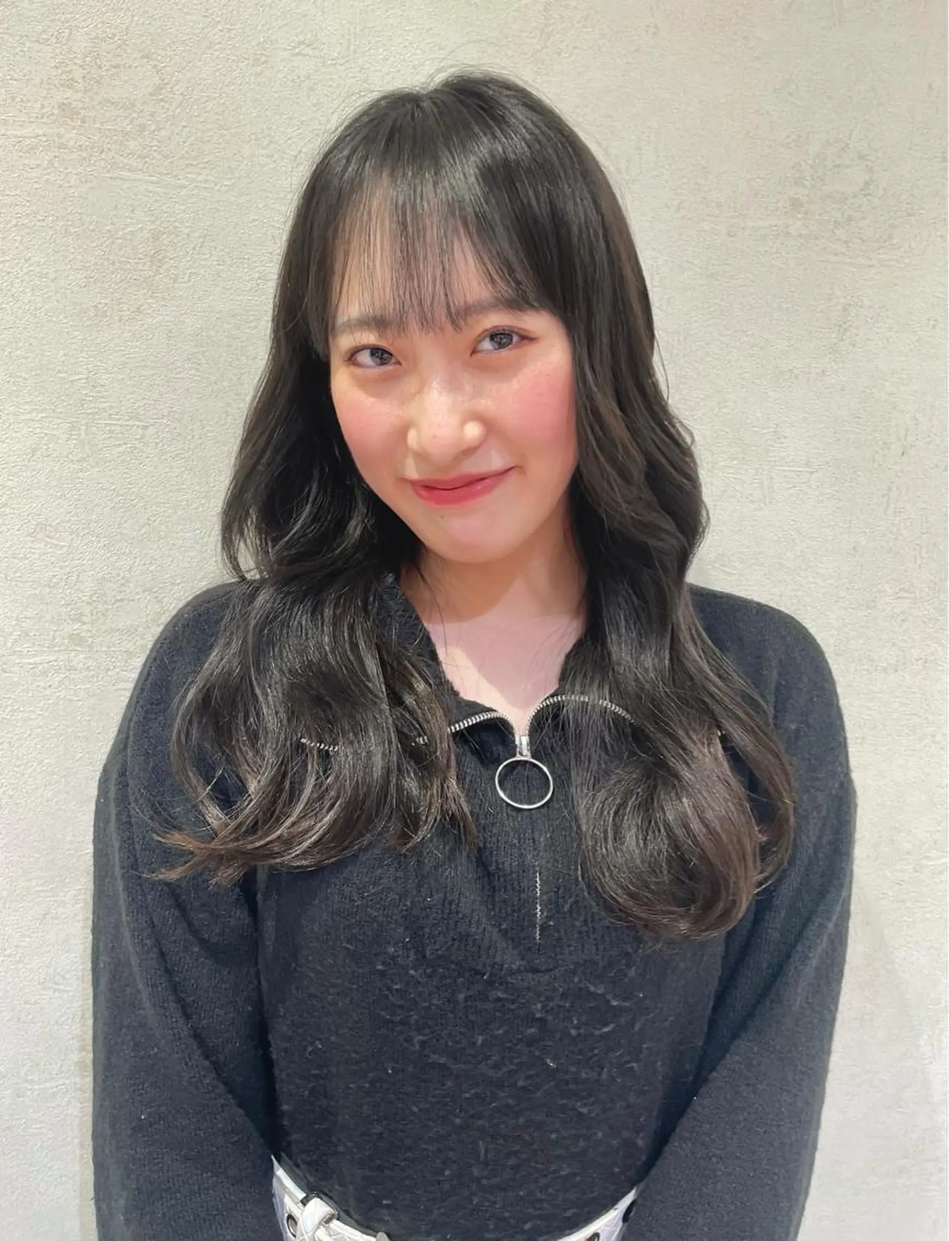 セミロング カラー 韓国風ヘア カラー/レイヤー/ 髪質改善/PAAQのヘアスタイル