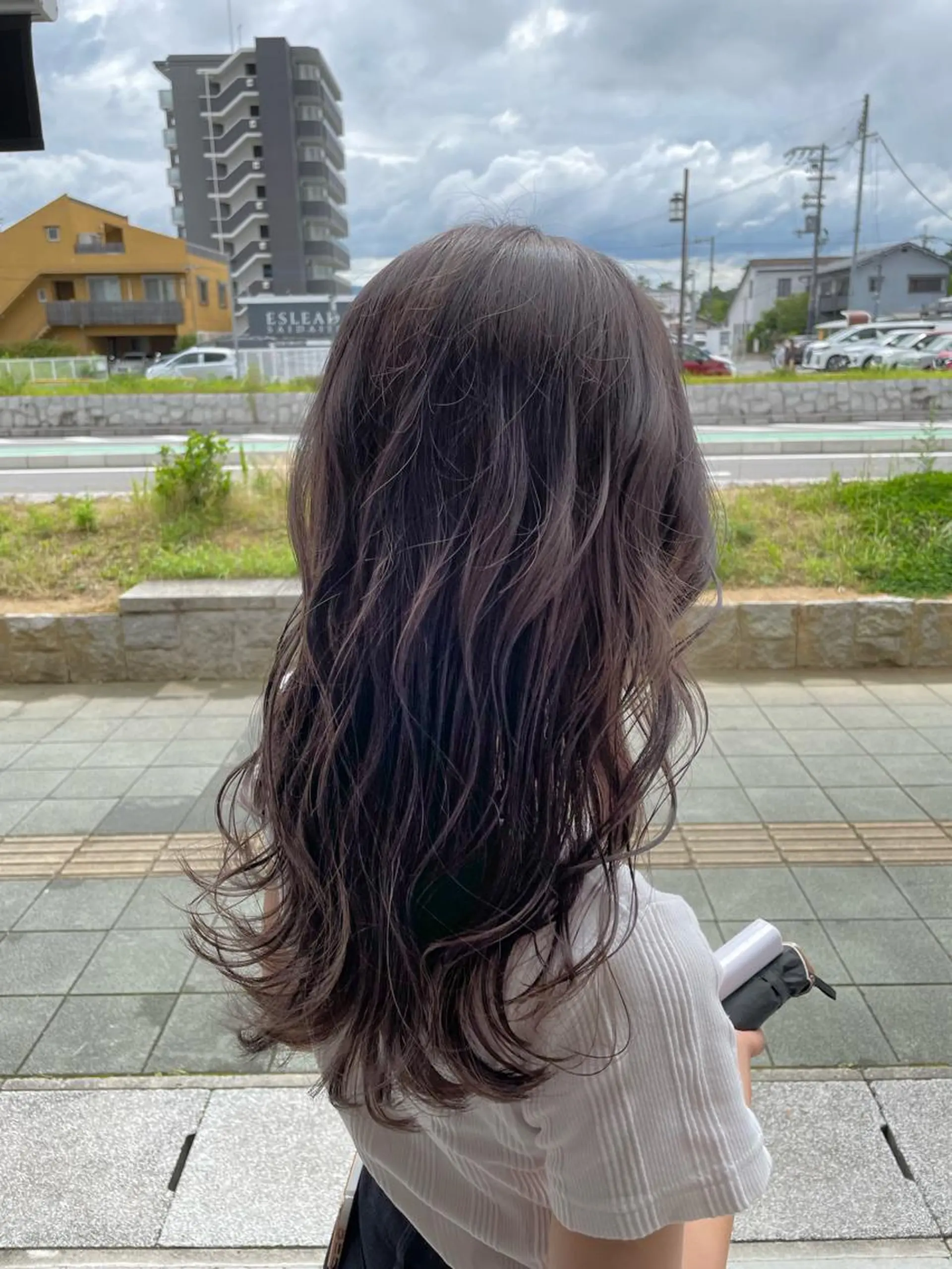 ロング カラー パーマ 似合わせスタイル 岡田勇哉のヘアスタイル