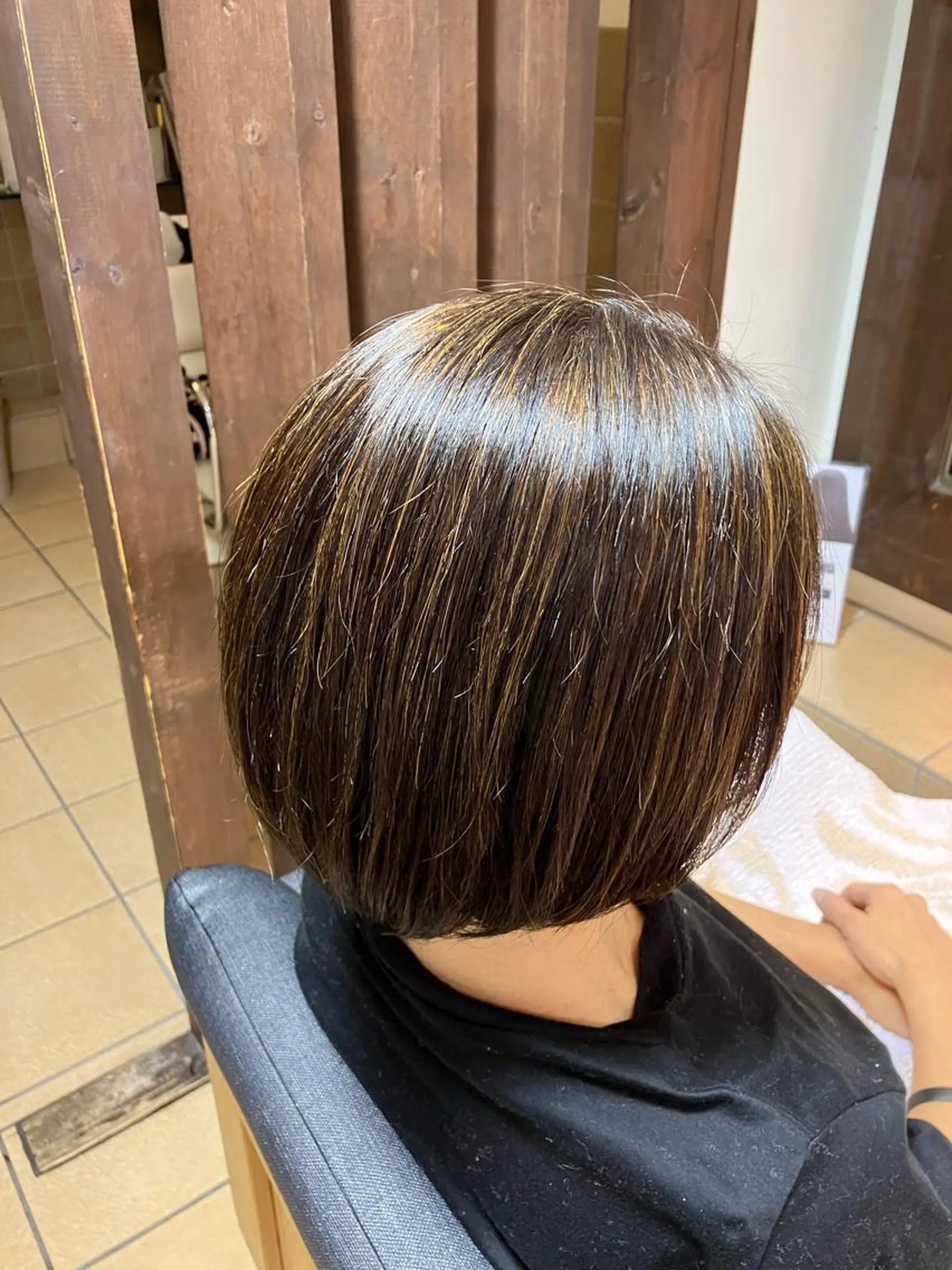 ショート カラー ハイライトカラー ハイライト 奥谷 美代子のヘアスタイル