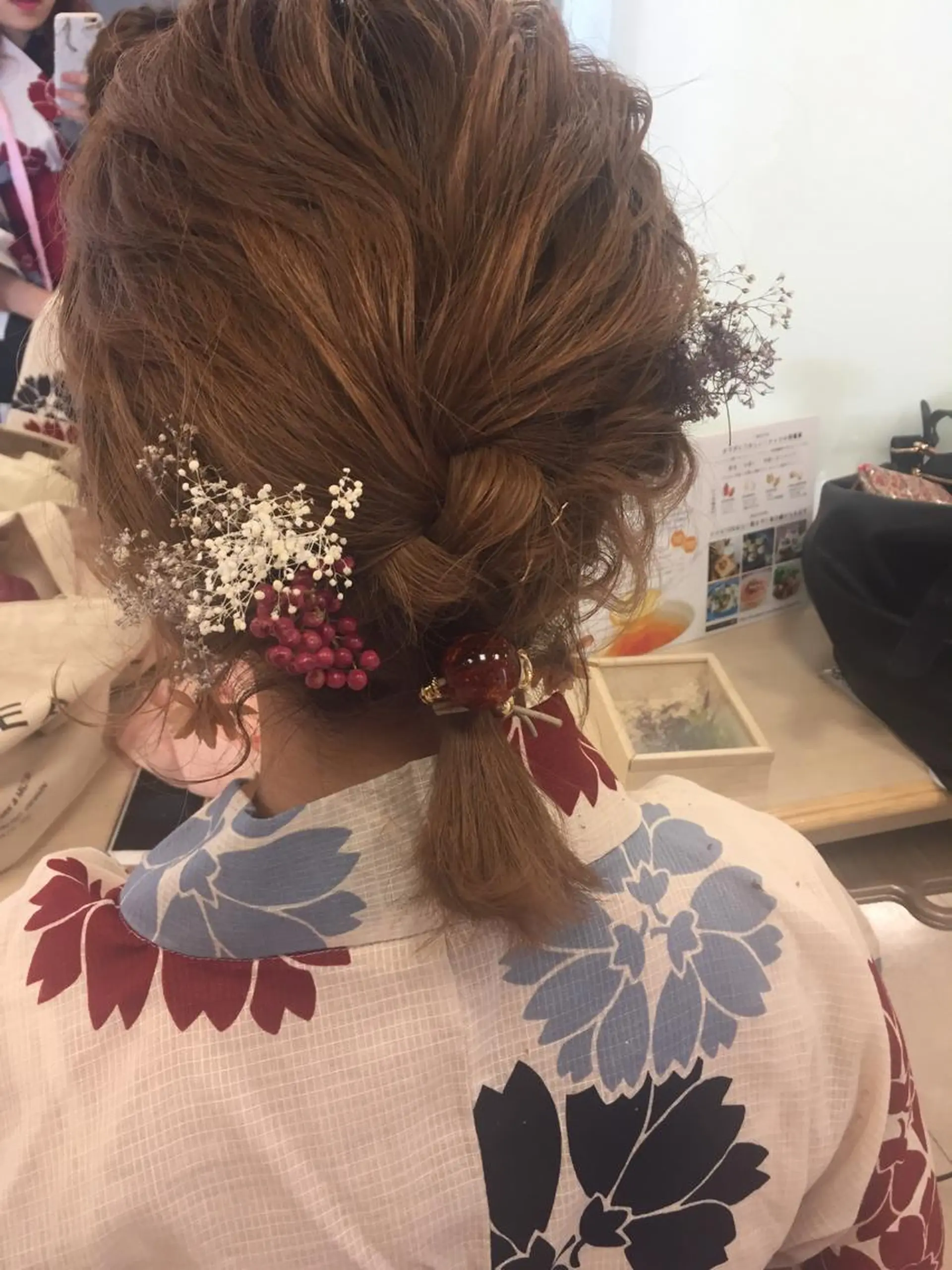 ショート 浴衣 似合わせ.ﾍｱｾｯﾄ 得意🌹井上美沙のヘアスタイル