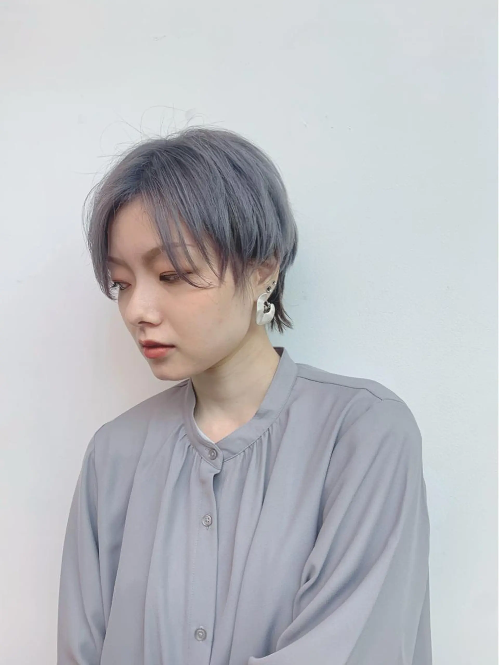 ショート カラー パーマ ✨顔まわりカット ✨渋谷人気No.1✨のヘアスタイル