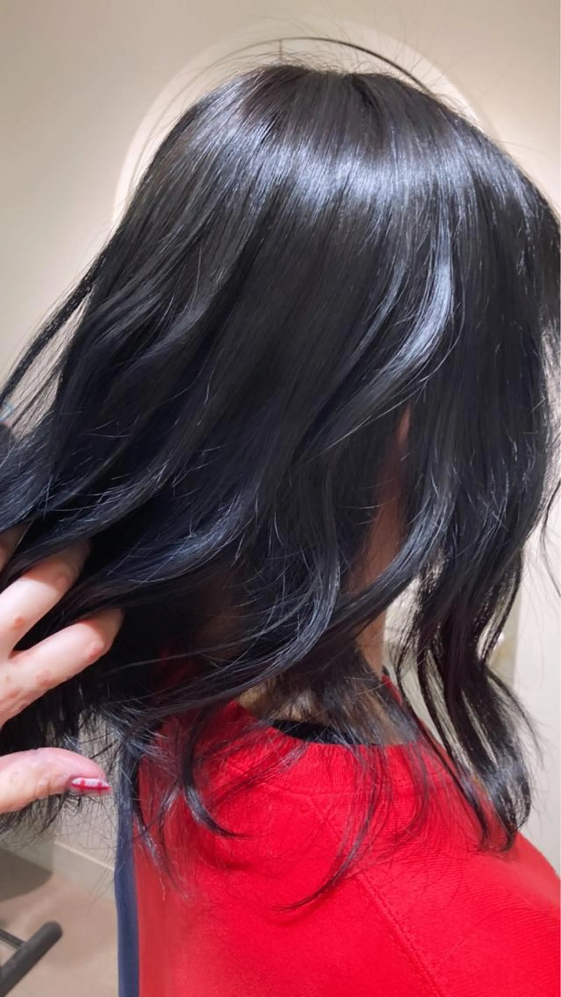 セミロング カラー ヘアアレンジ 曲がる縮毛矯正 LIBER 　岩名のヘアスタイル