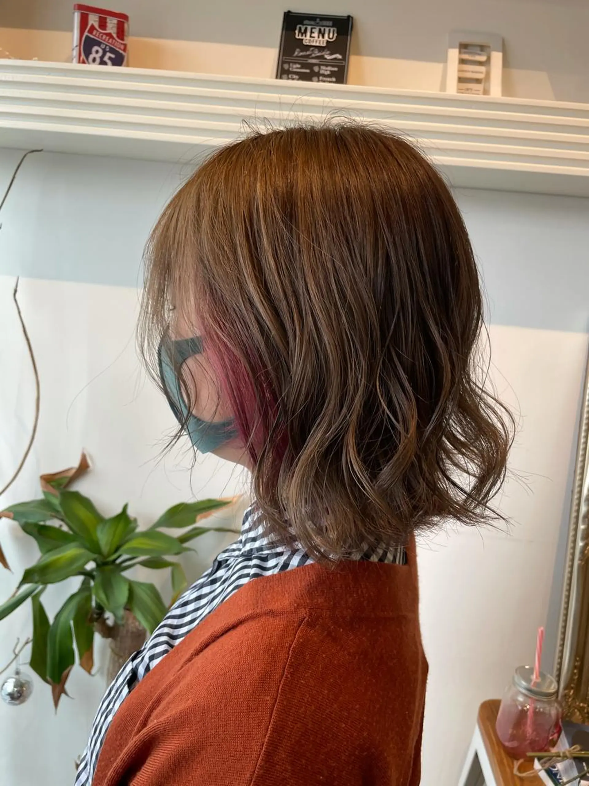 ミディアム カラー ピンクカラー ヘアカラー トリートメント 💐パーソナルカラー /市橋加菜💐のヘアスタイル