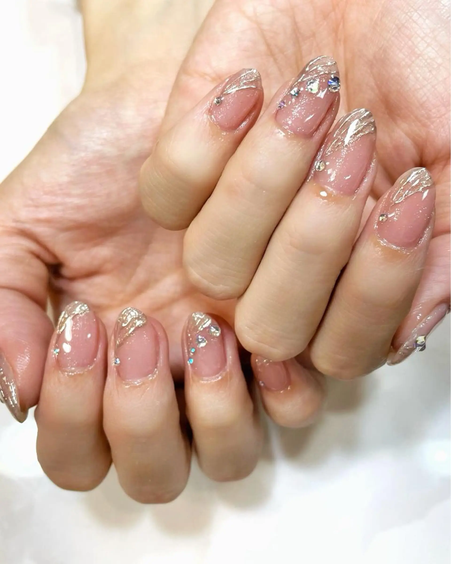 ネイル キラキラネイル ブライダルネイル PRIMO🐈🌱 マツパ/黒ティントのマツエク・マツパデザイン