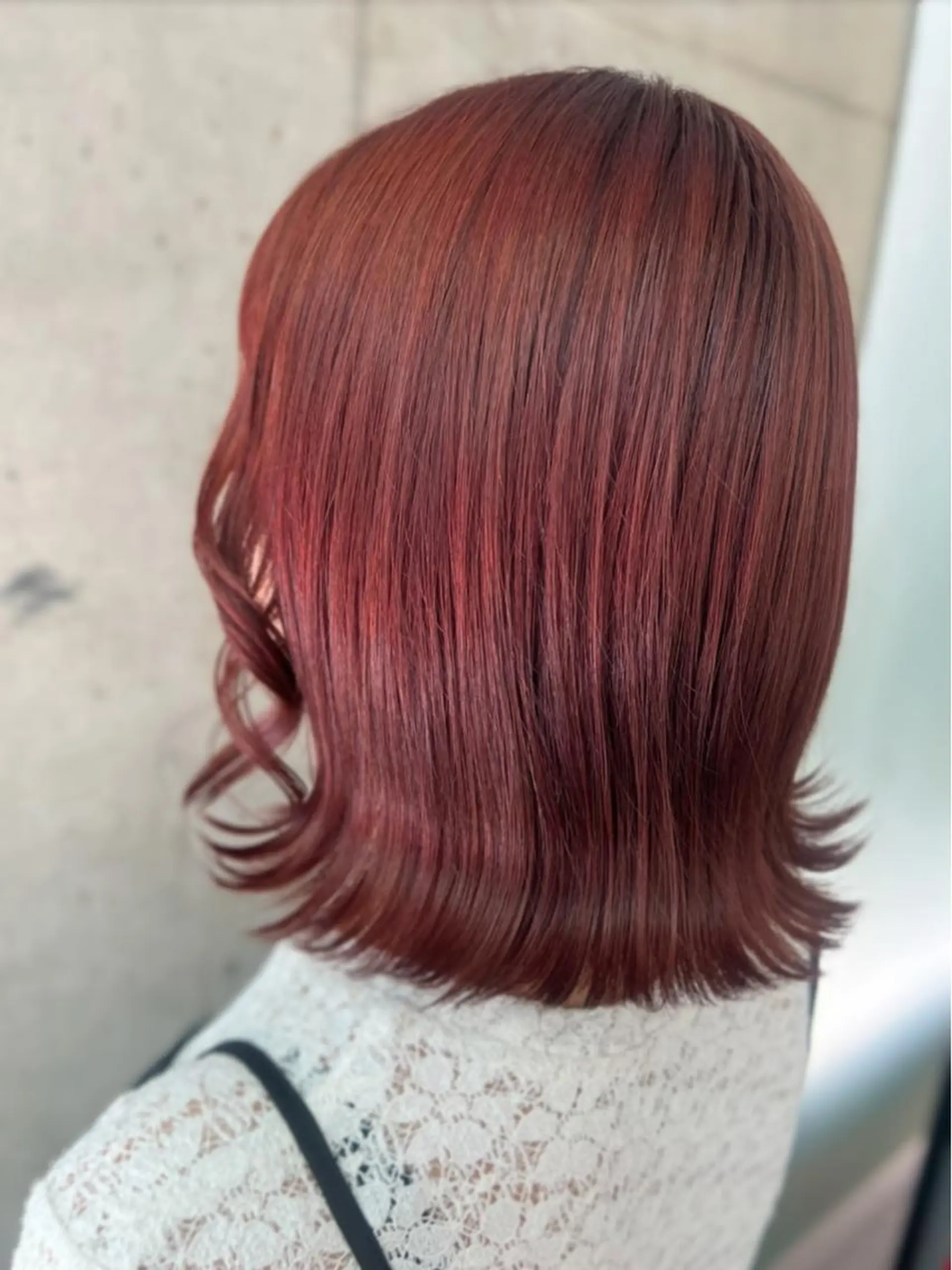 ミディアム カラー ピンクカラー 髪質改善 外ハネヘア Ash 銀座店所属・銀座/カラー 🎀momo🎀のヘアスタイル