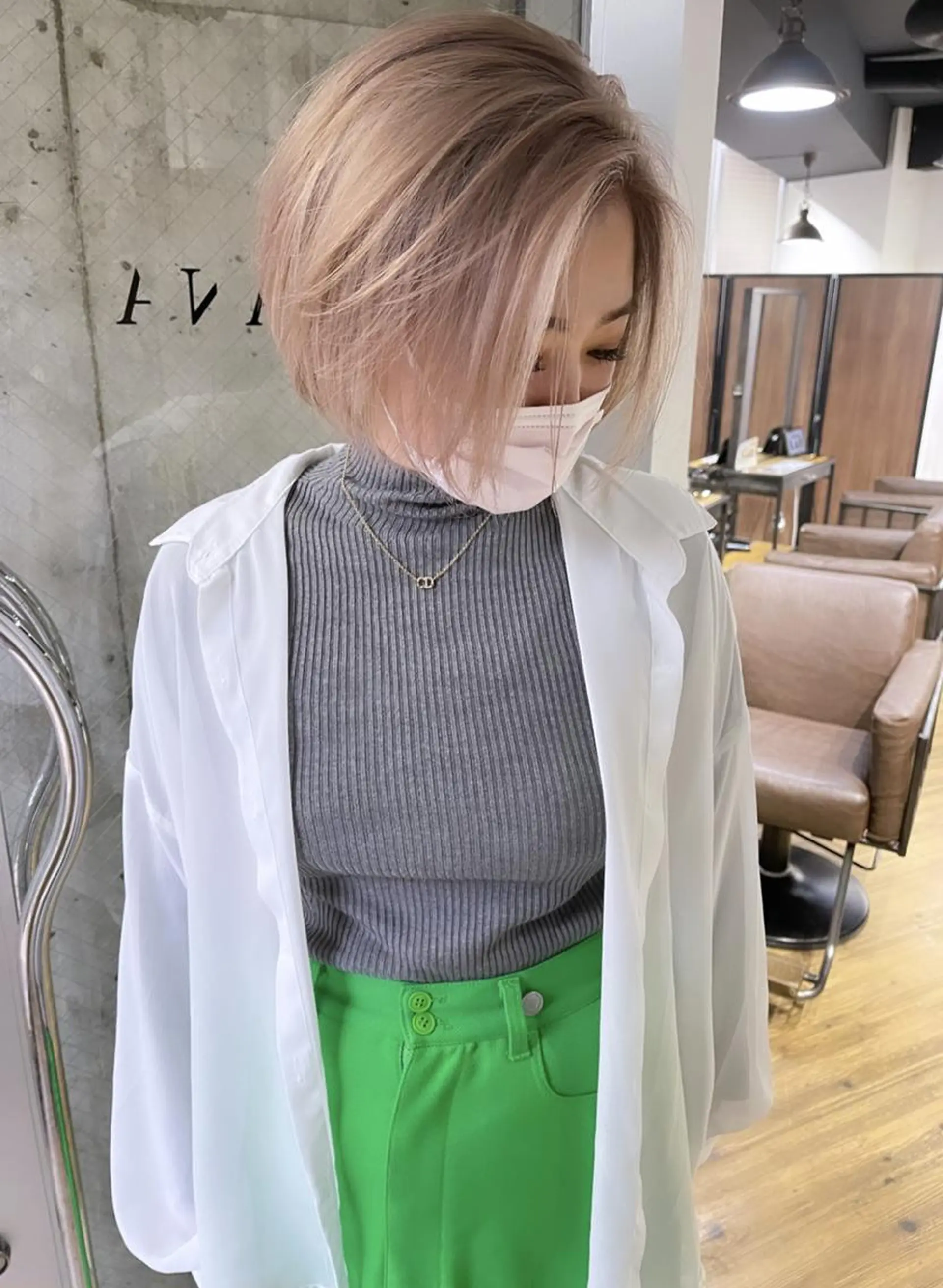 ショート 山影✨バレイヤージュ ハイライト✨メンズ◎のヘアスタイル