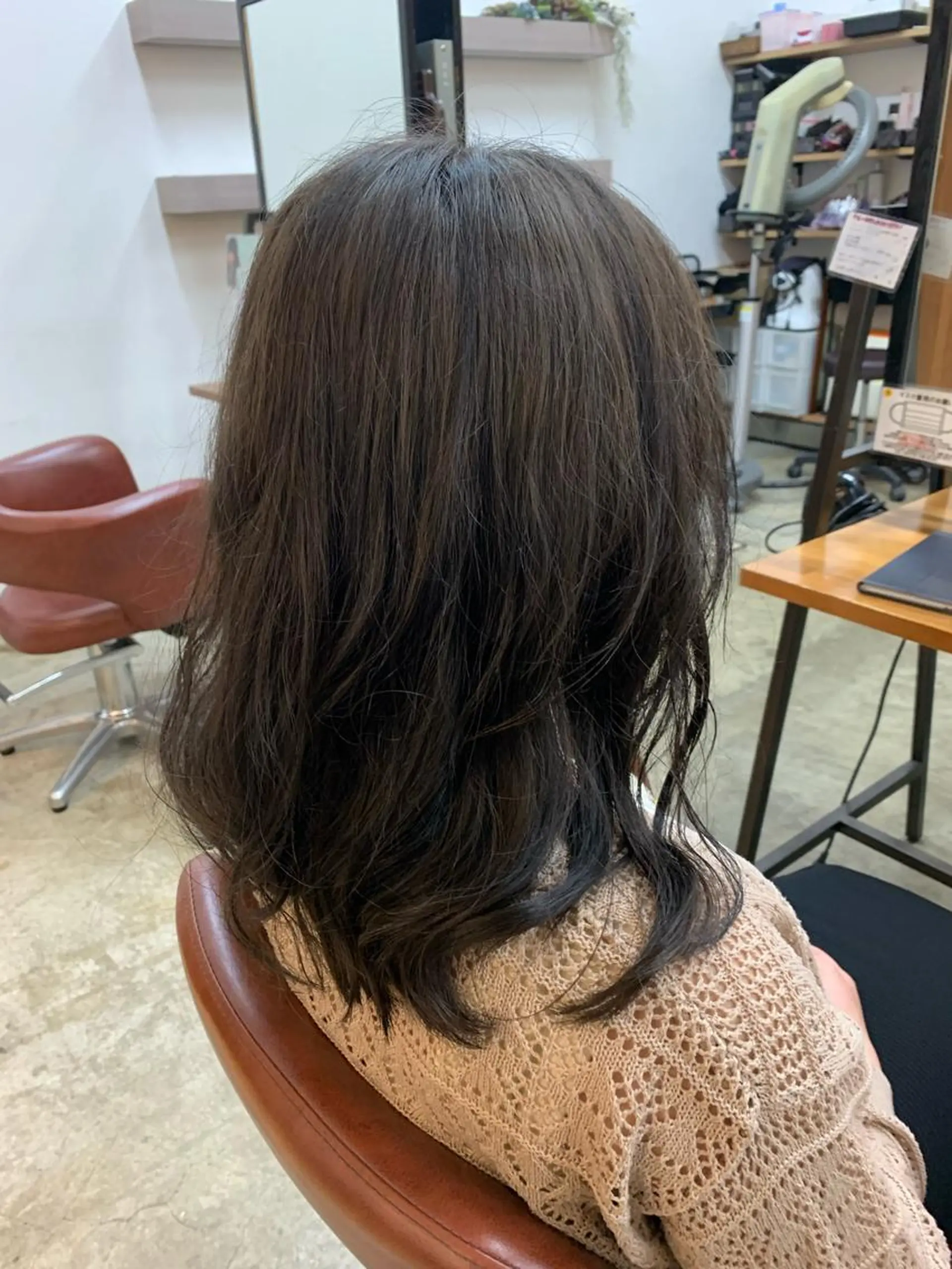 セミロング カラー パーマ chic大島所属・似合わせの達人/ 田中悠希也のヘアスタイル