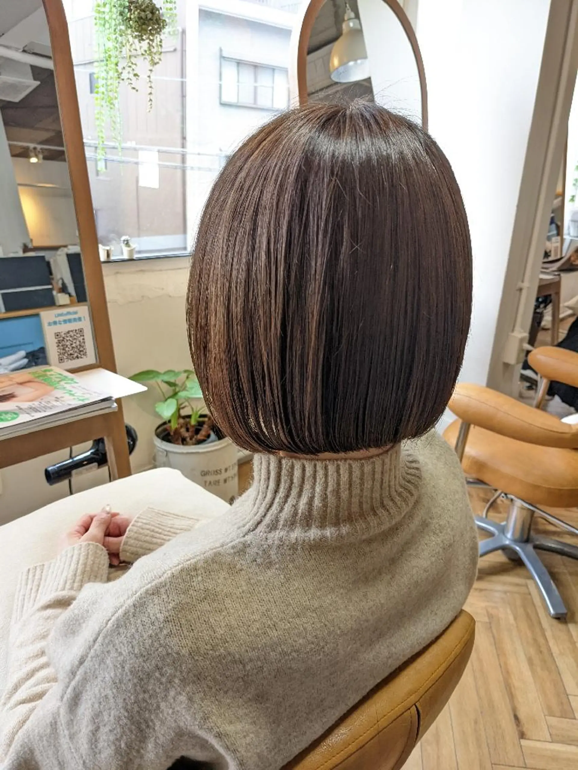 ショート ボブ カット ヘアカラー トリートメント 中野 雅子のヘアスタイル