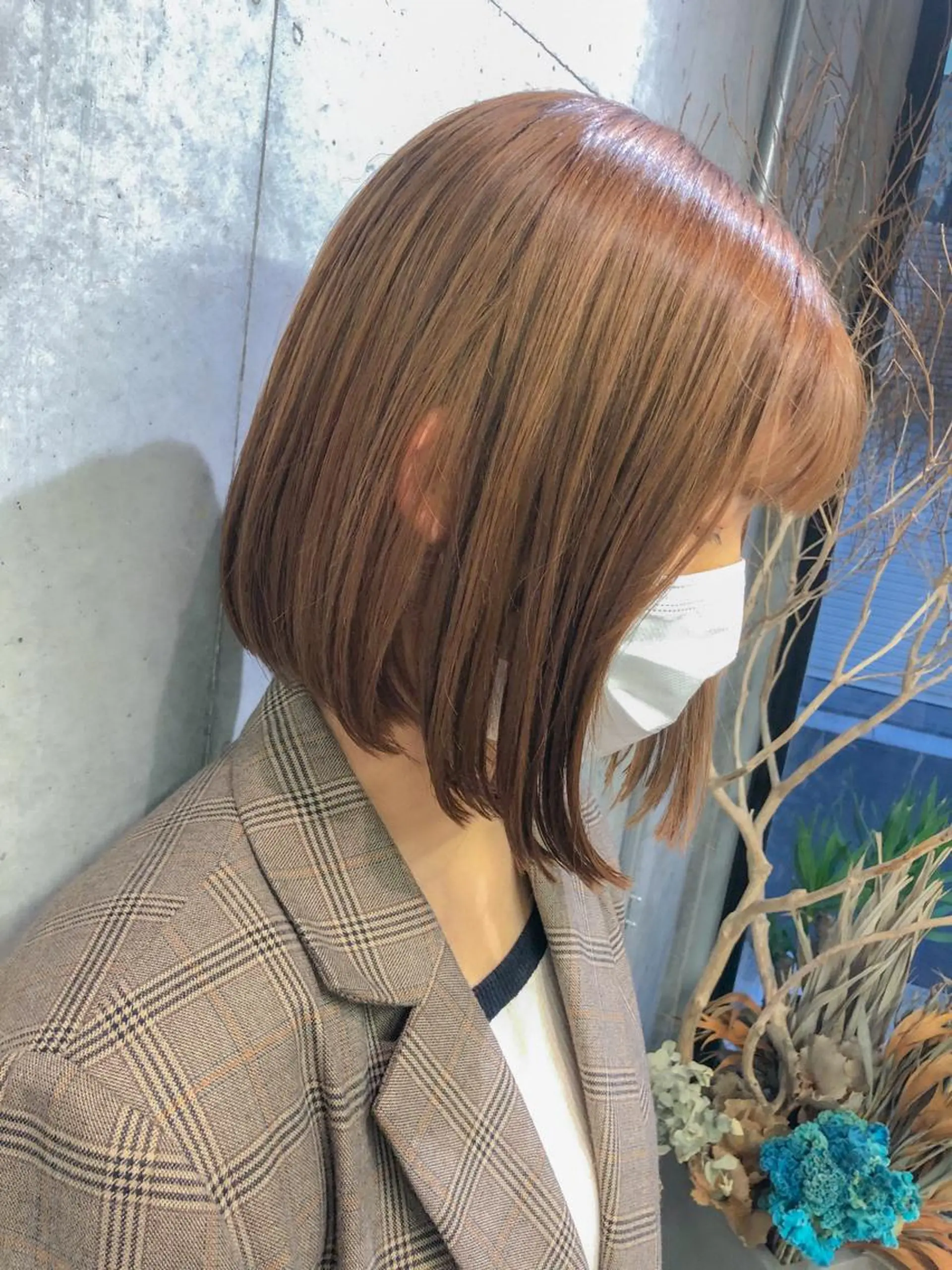 ショート カラー ヘアアレンジ ハイトーンカラー ボブ rii-🩰 トレンド韓国ヘアのヘアスタイル