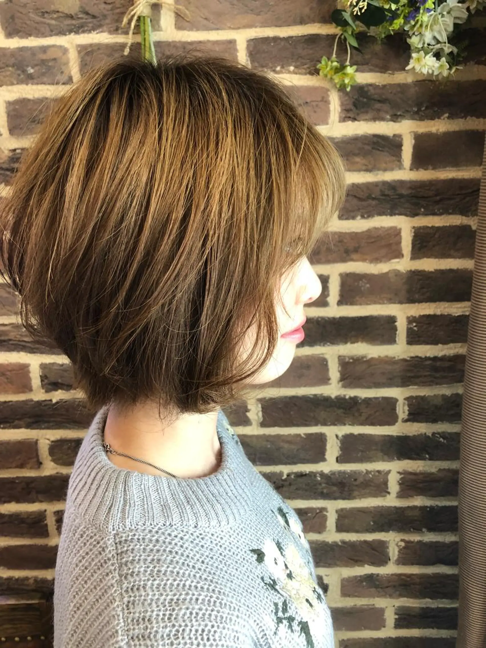 ショート カラー パーマ ショートレイヤー イルミナカラー 外国人風カラー レイヤーカット ショートヘア 高橋 隆一のヘアスタイル