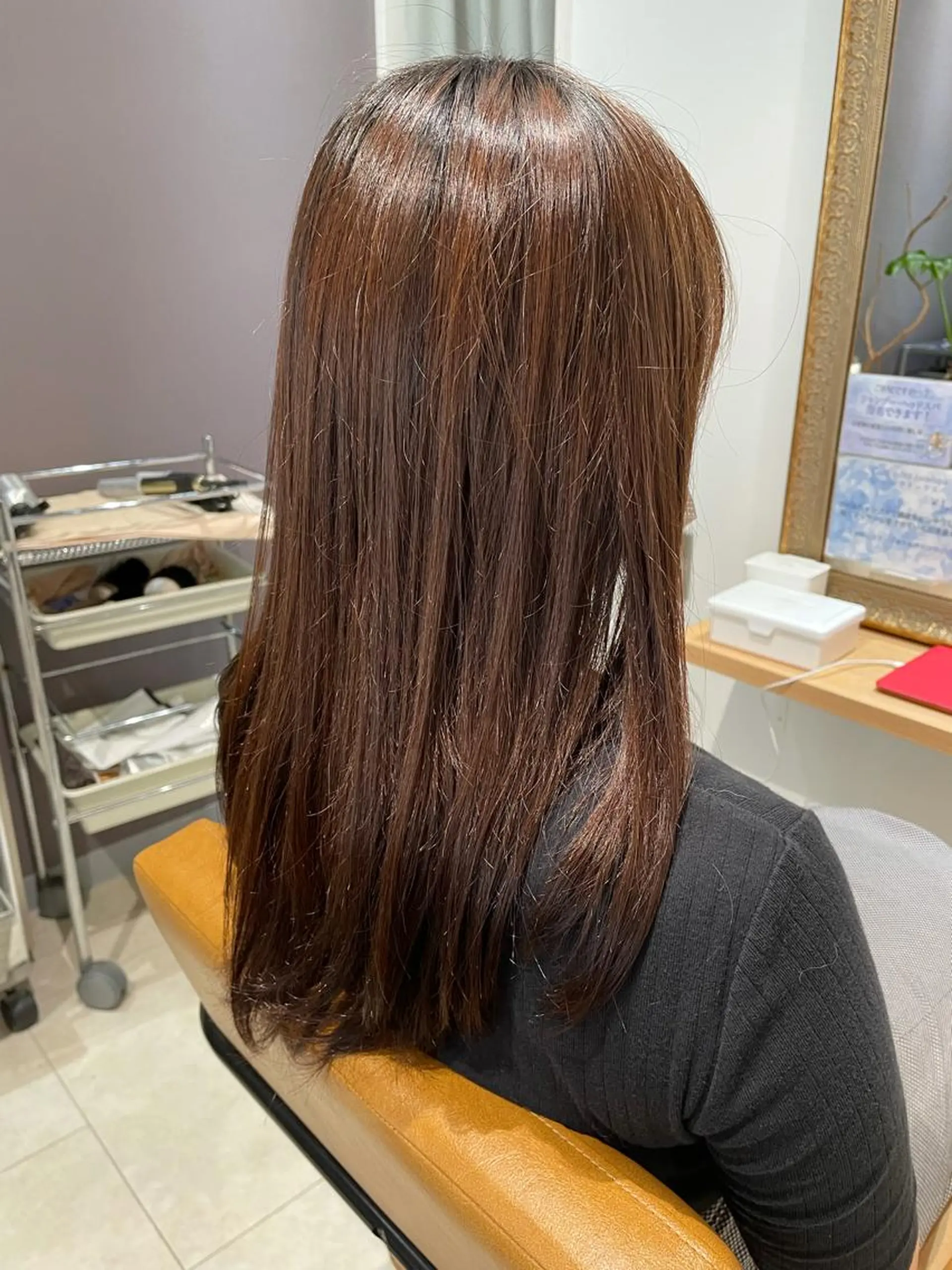 ミディアム カラー ブラウンカラー オリーブブラウン カット ヘアカラー トリートメント eins.hair所属・過去一の柔髪ヘア 🌿einshairのヘアスタイル