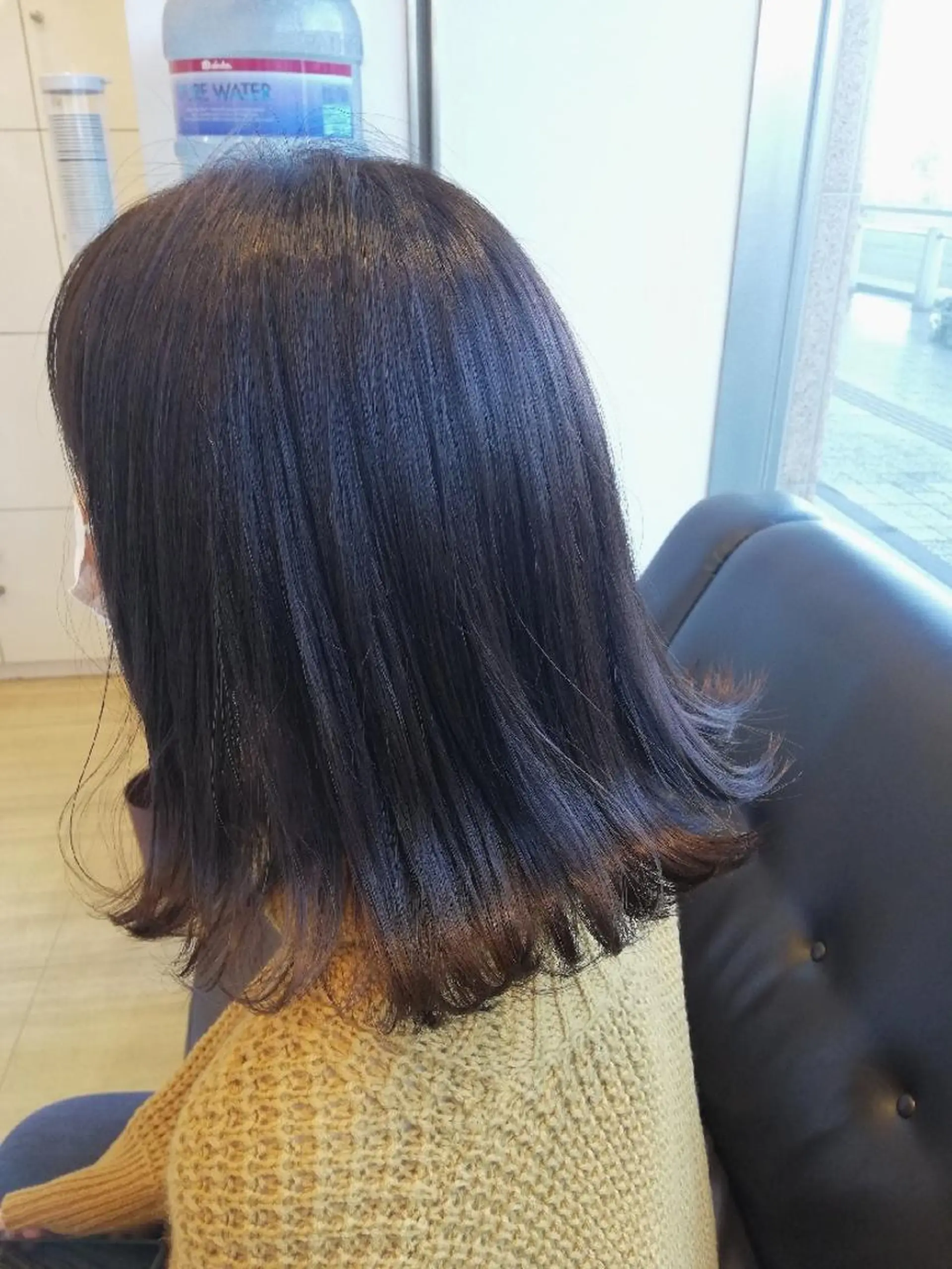 ミディアム カラー 透明感カラー グレージュ パーマ トリートメント 池田 恵久美のヘアスタイル