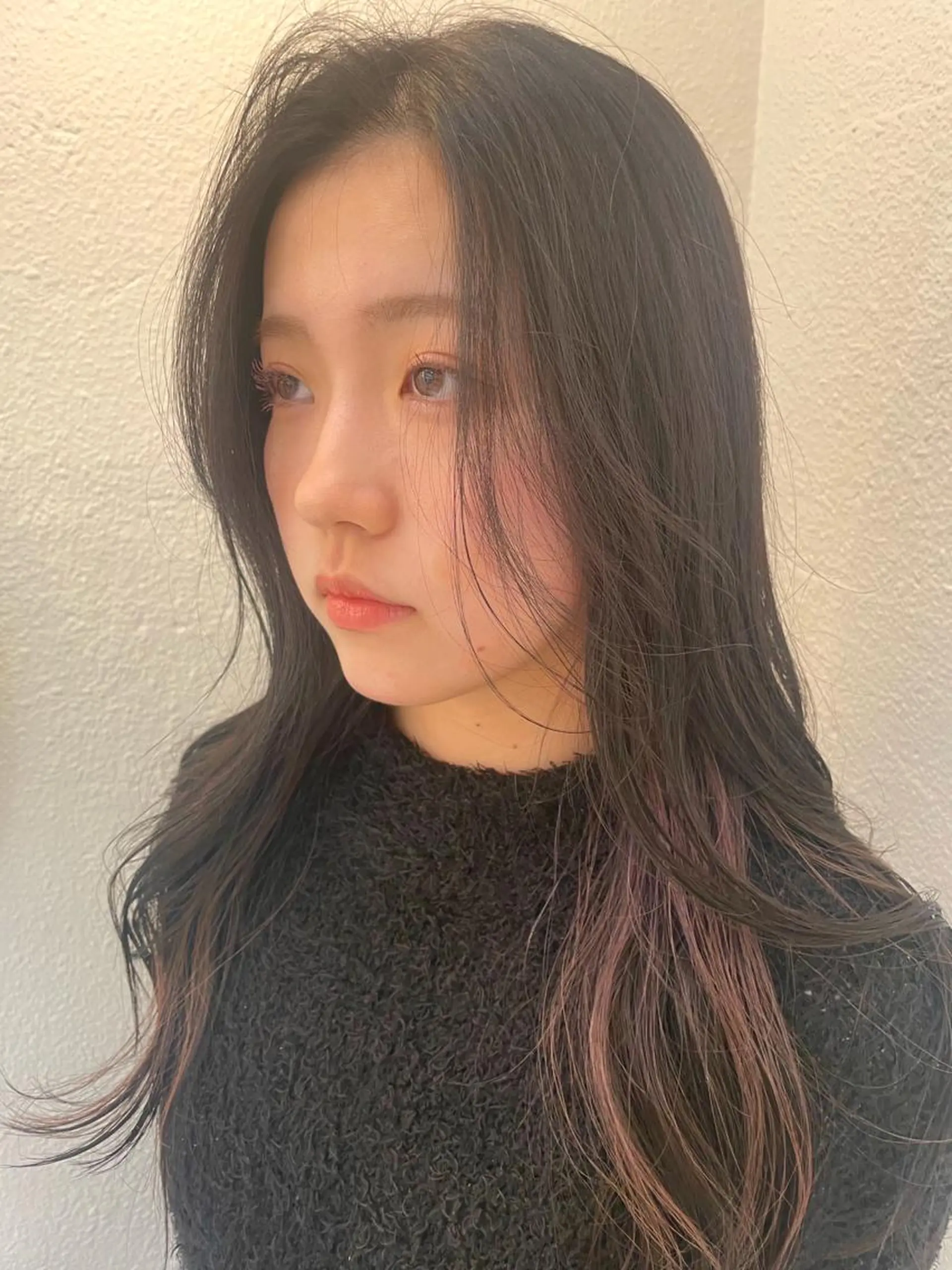 カラー ブリーチカラー🎀 韓国風/寺門美優のヘアスタイル