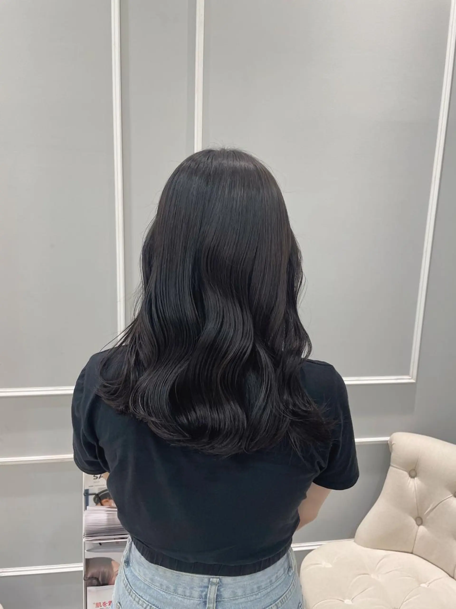 セミロング ヘアアレンジ カット トリートメント 🩶赤み消しカラー 🐈‍⬛荻野美思🐾のヘアスタイル