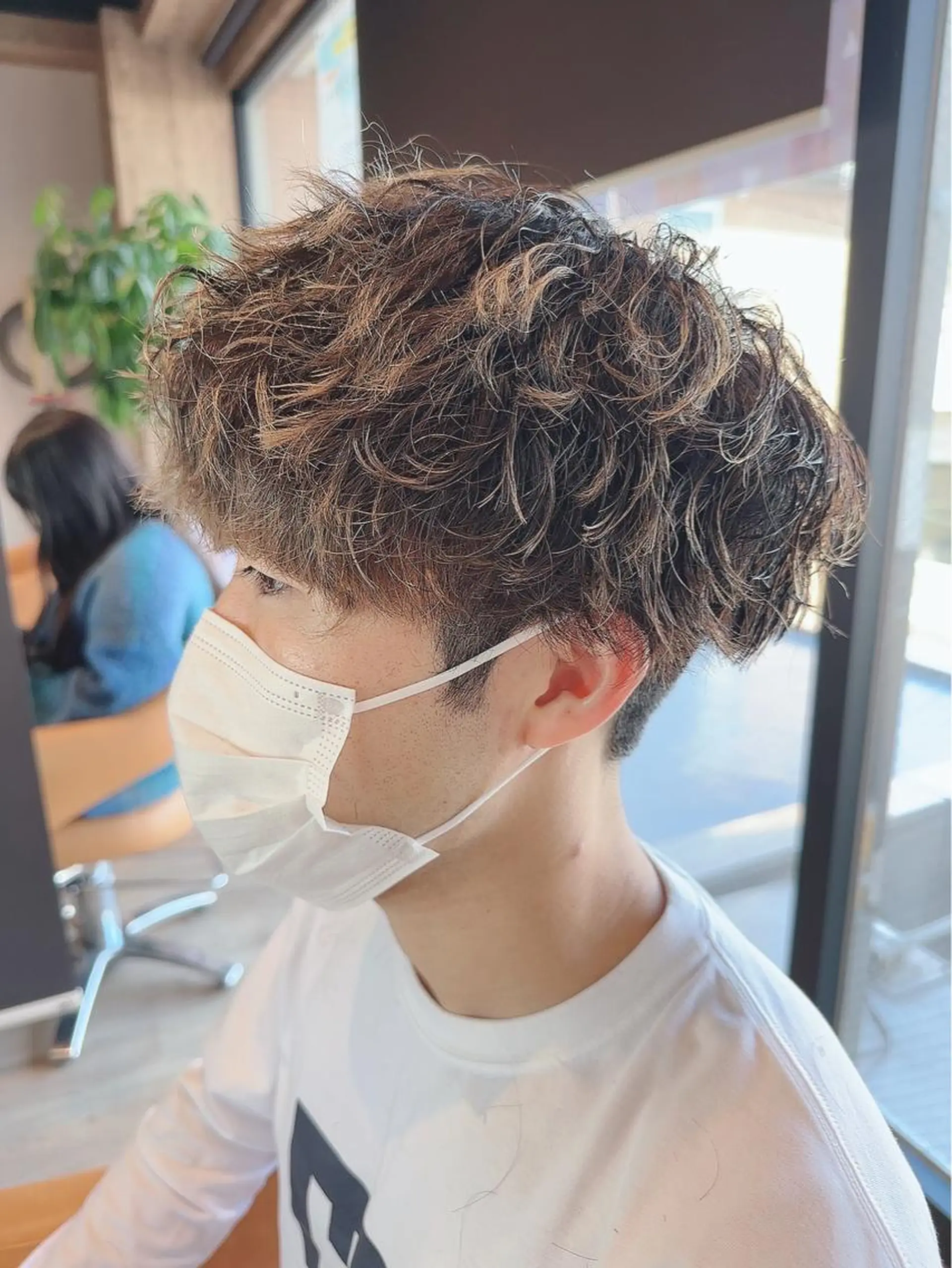 パーマ メンズ カット パーマ 髪質改善&ストレート ✂︎鈴木青樹のヘアスタイル