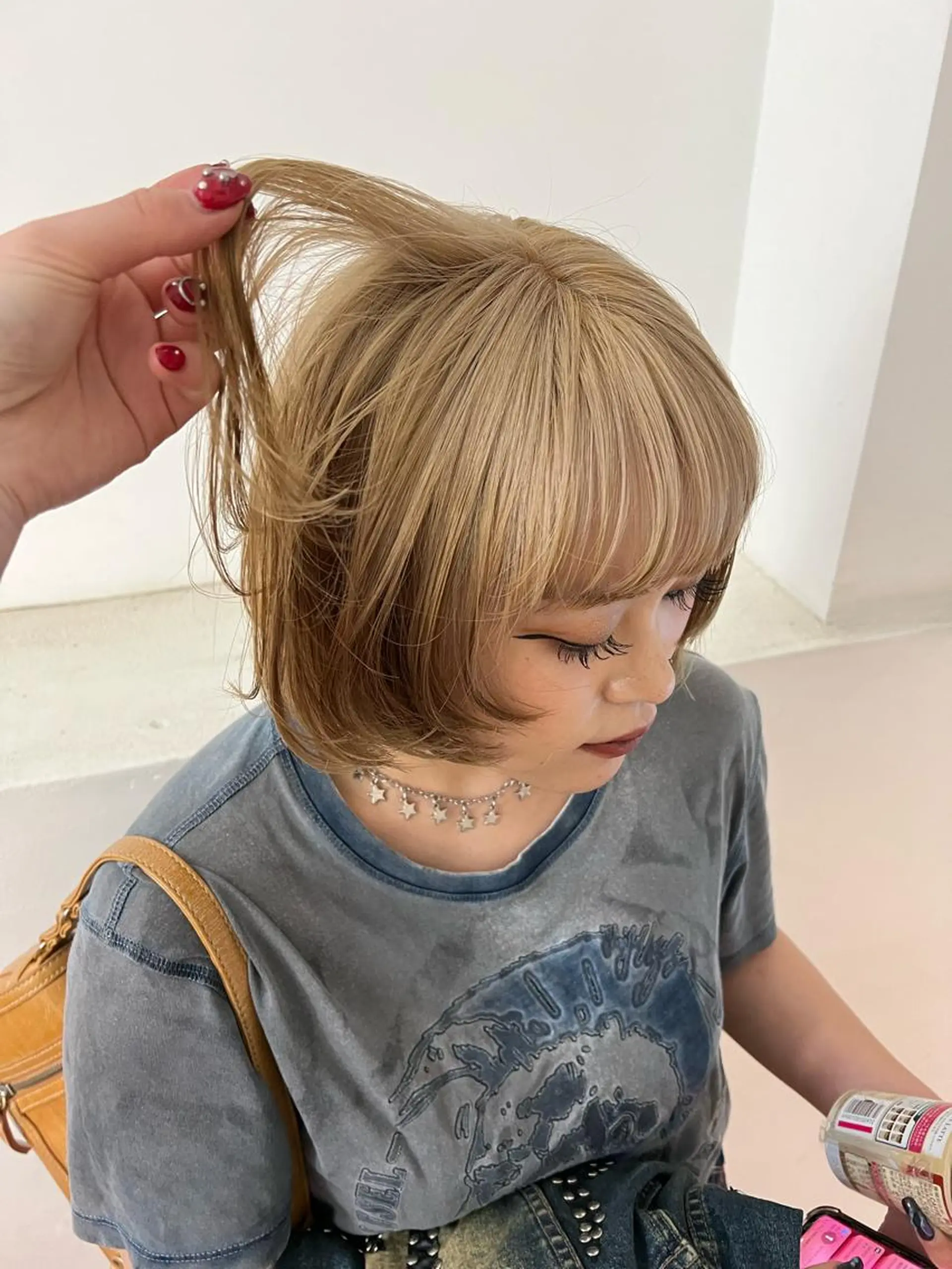 ショート カラー 顔周りカット/透明感 カラー✂️MEIのヘアスタイル