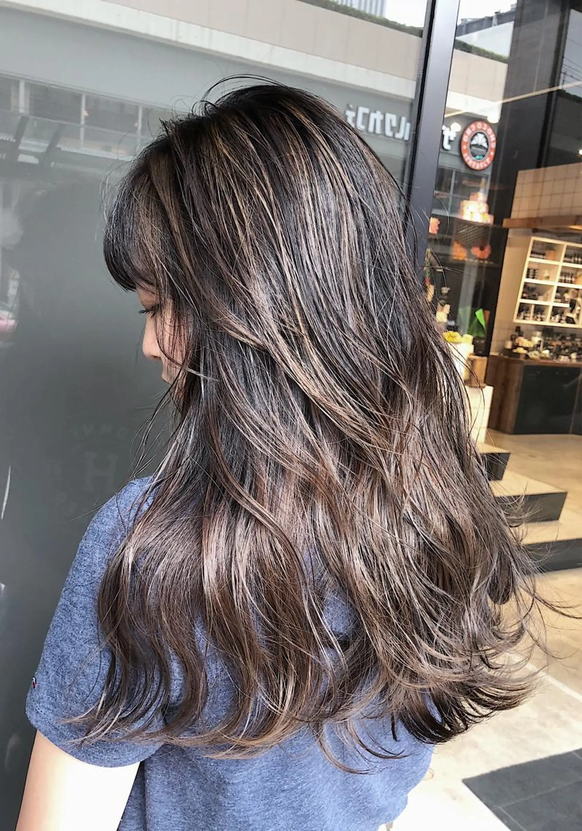 ロング カラー バレイヤージュ レイヤーカット 【t.a.g（タグ）】所属・ノンダメージ髪質改善 カラー💎/KURAのヘアスタイル