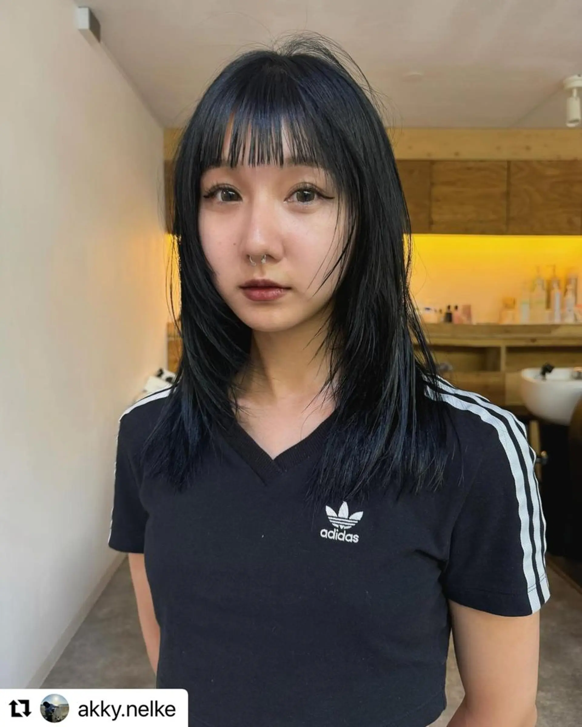 セミロング nelke/レイヤー 立川/ブリーチのヘアスタイル