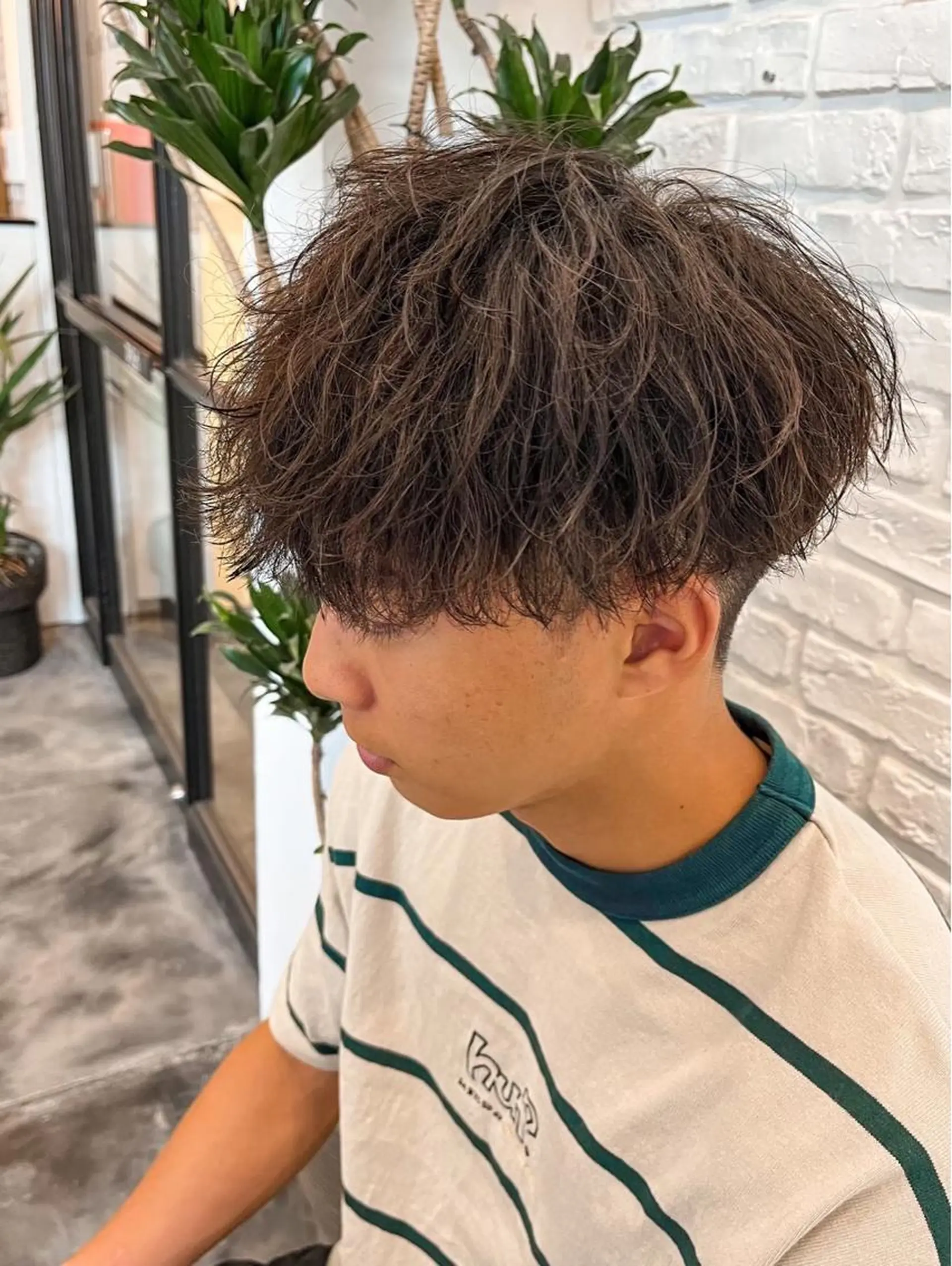 ショート カラー パーマ メンズ マッシュ カット B TECH by Zen【ビーテックバイゼン】所属・メンズパーマ/京都駅 /メンズ/奥村航平のヘアスタイル