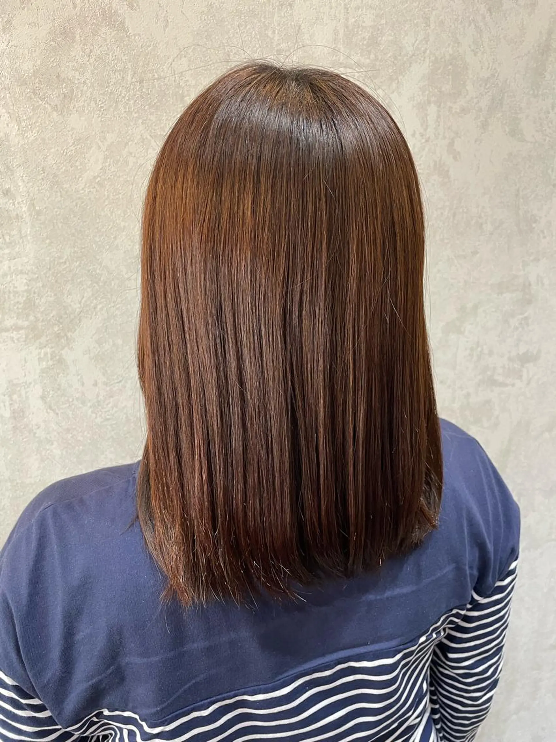 ミディアム 縮毛矯正 トリートメント SHANTi 飯塚 ヘアセット/髪質改善のヘアスタイル