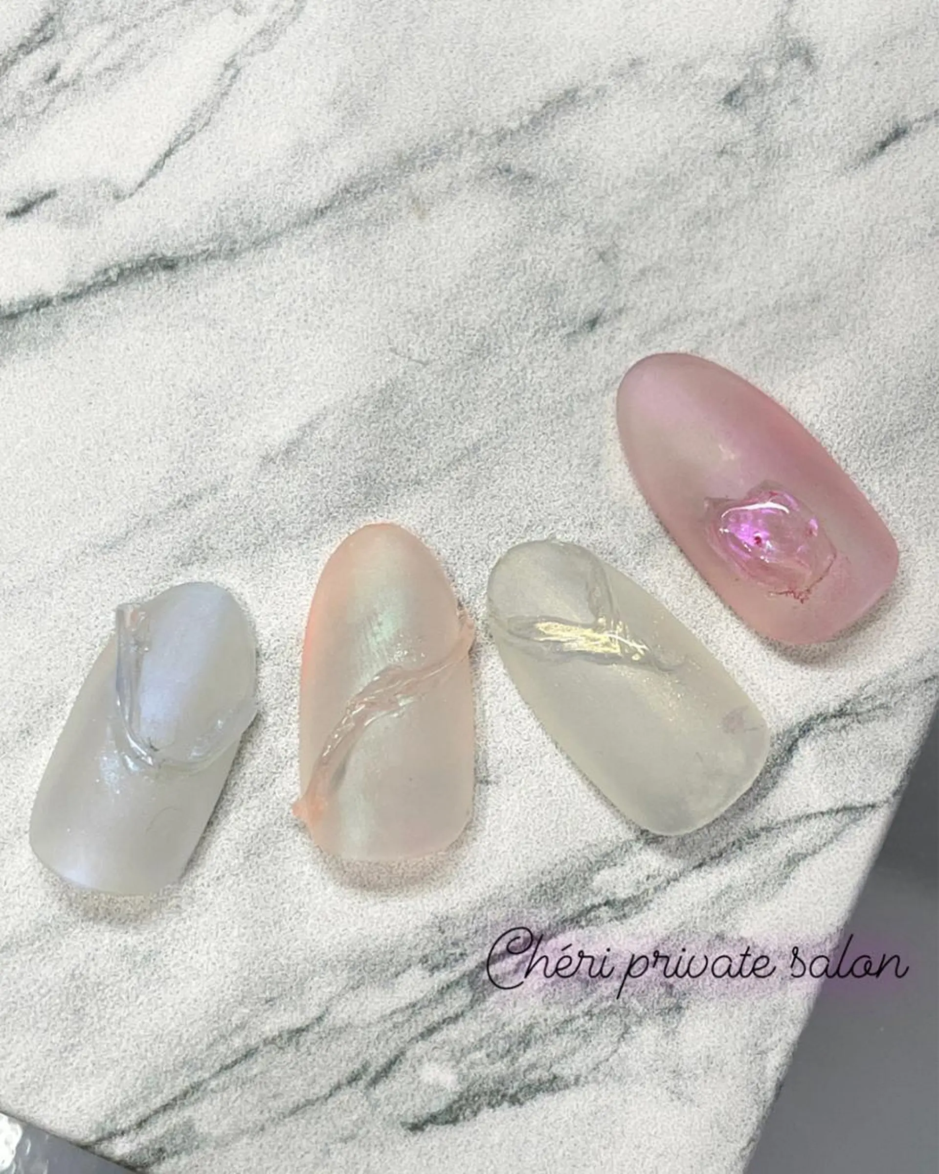 カラー ネイル クリアネイル マットネイル ミラーネイル Chérinail 爪のお手入れのネイルデザイン