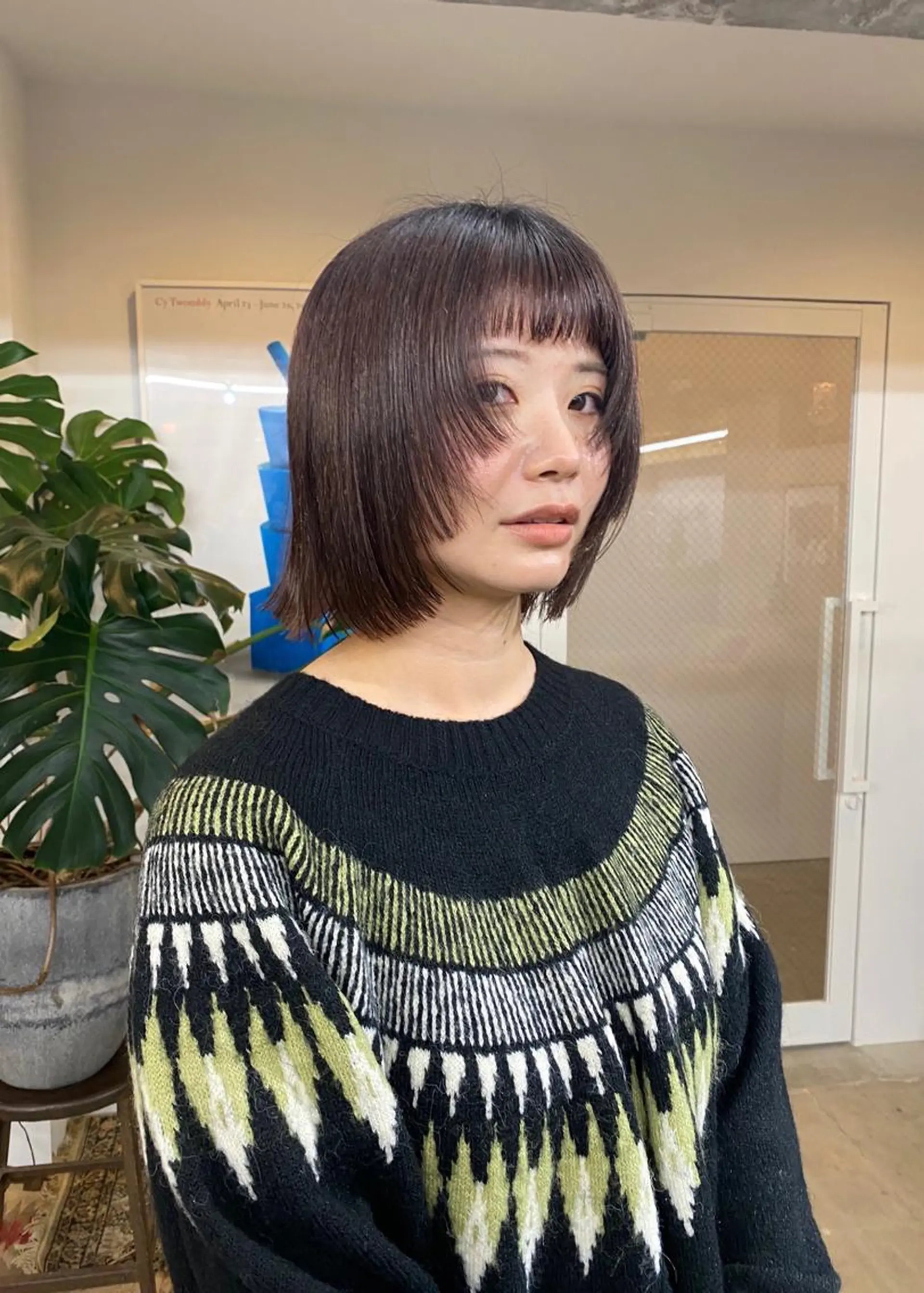 ミディアム ボブ レイヤーカット カット ヘアカラー GATTACA所属・KEI gattacaのヘアスタイル
