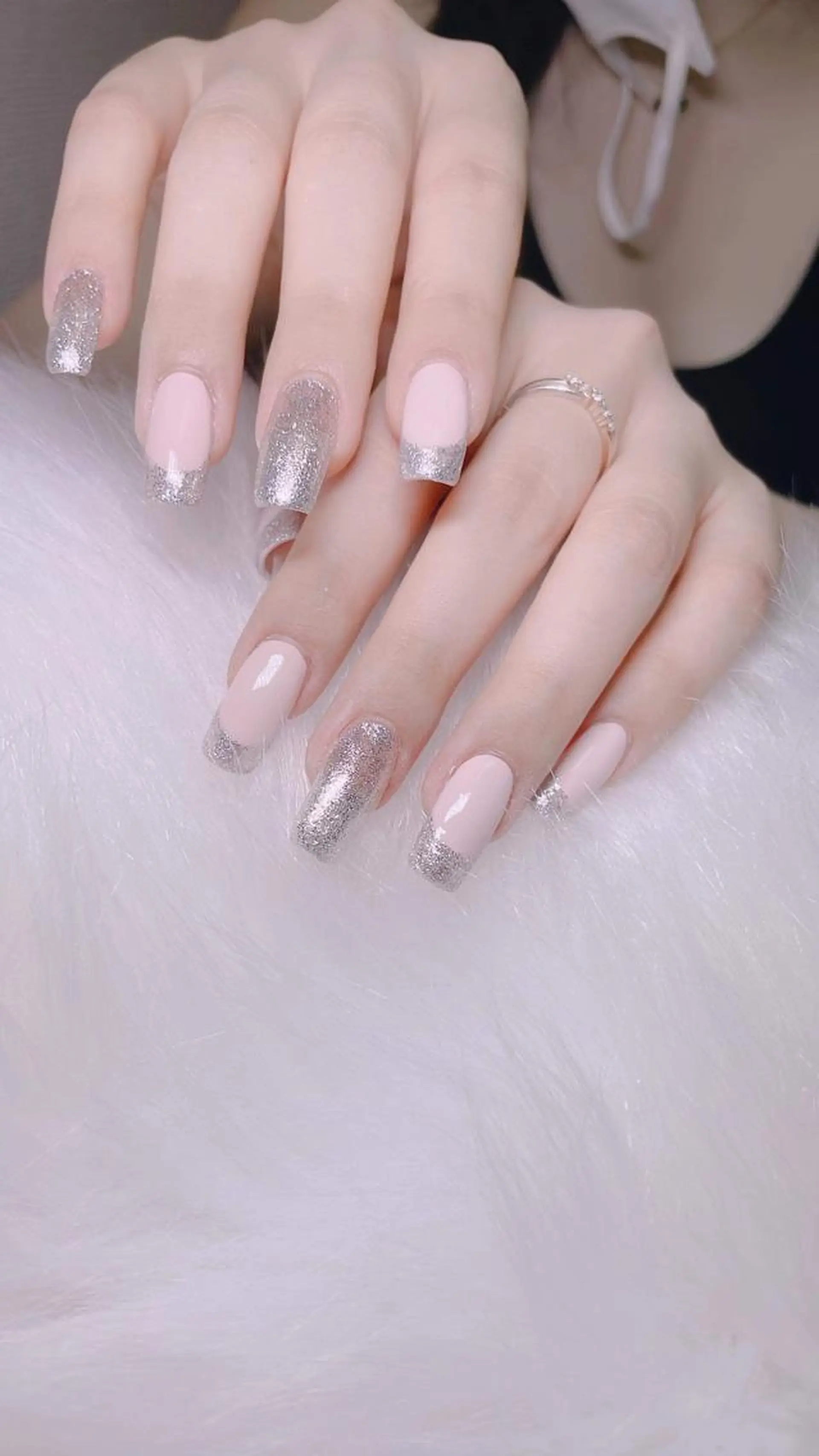 ネイル フレンチネイル ジェルネイル 韓国ネイル マグネットネイル 持ち込み Anh 高田馬場のネイルデザイン