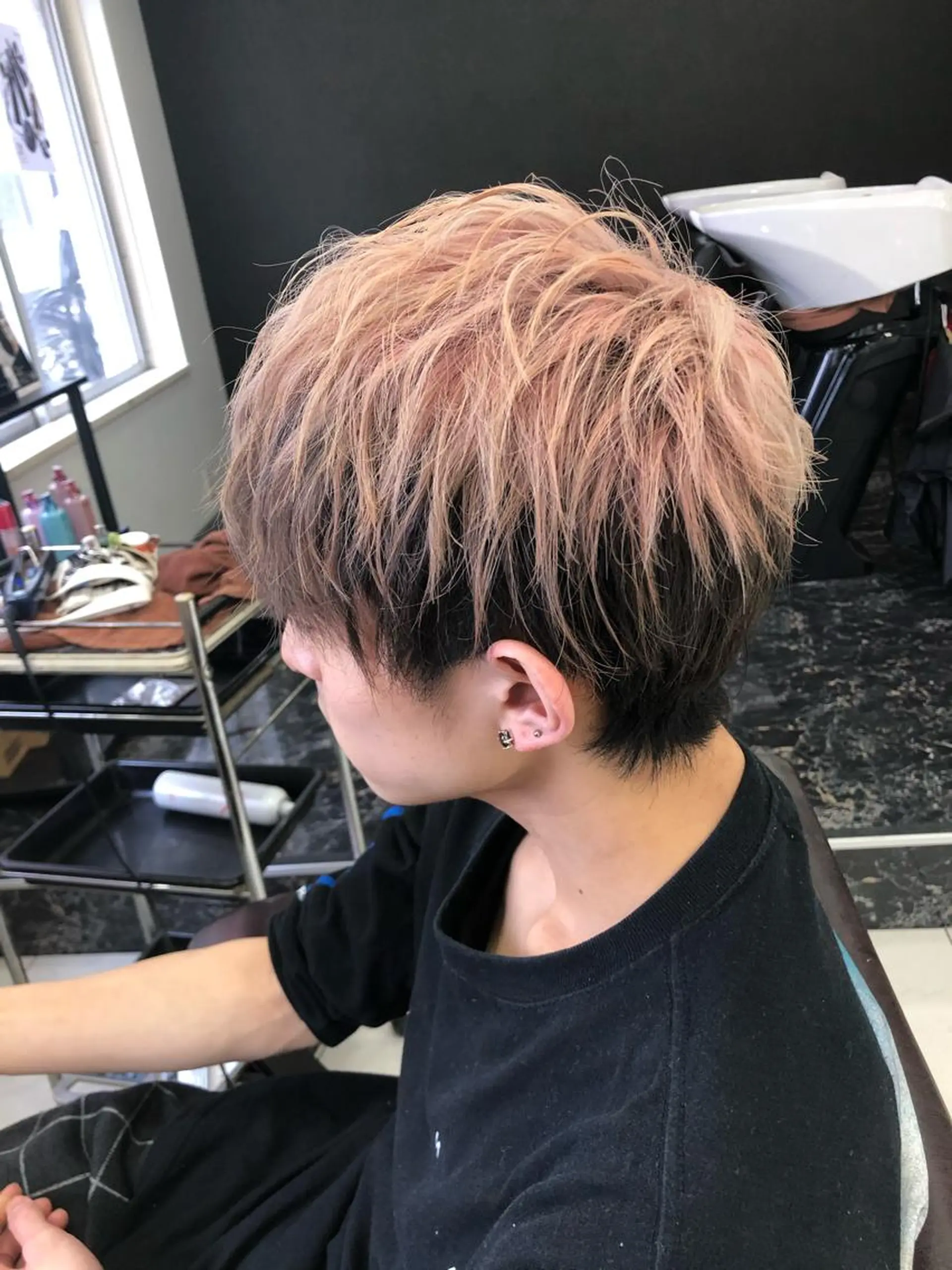 ショート カラー メンズ メッシュカラー 艶髪/西尾 幸樹のヘアスタイル