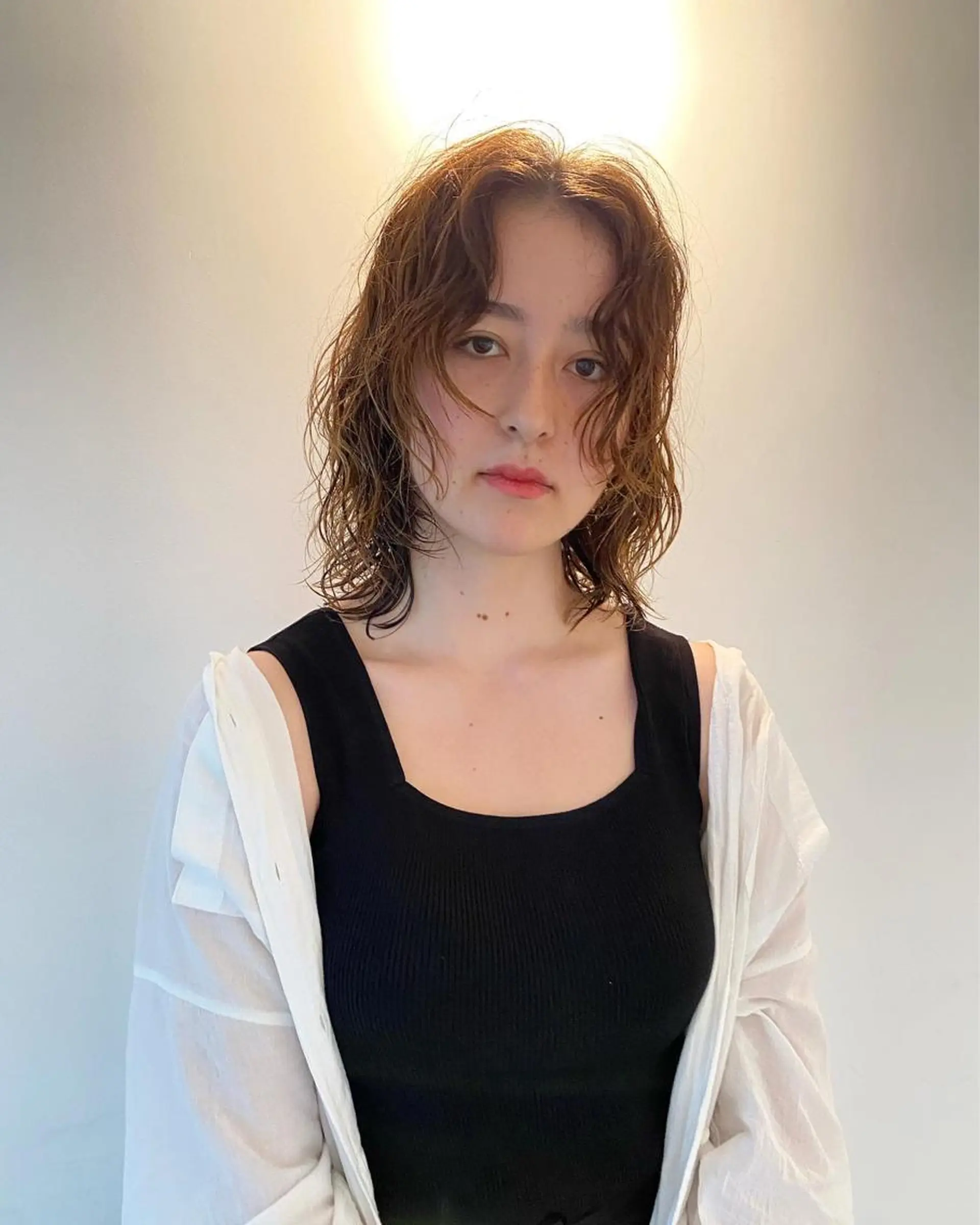 ミディアム ミディアムパーマ カット ヘアカラー パーマ トリートメント Agu  hair rupia 金沢店所属・金沢美容室/ 艶髪/夜営業/JINのヘアスタイル