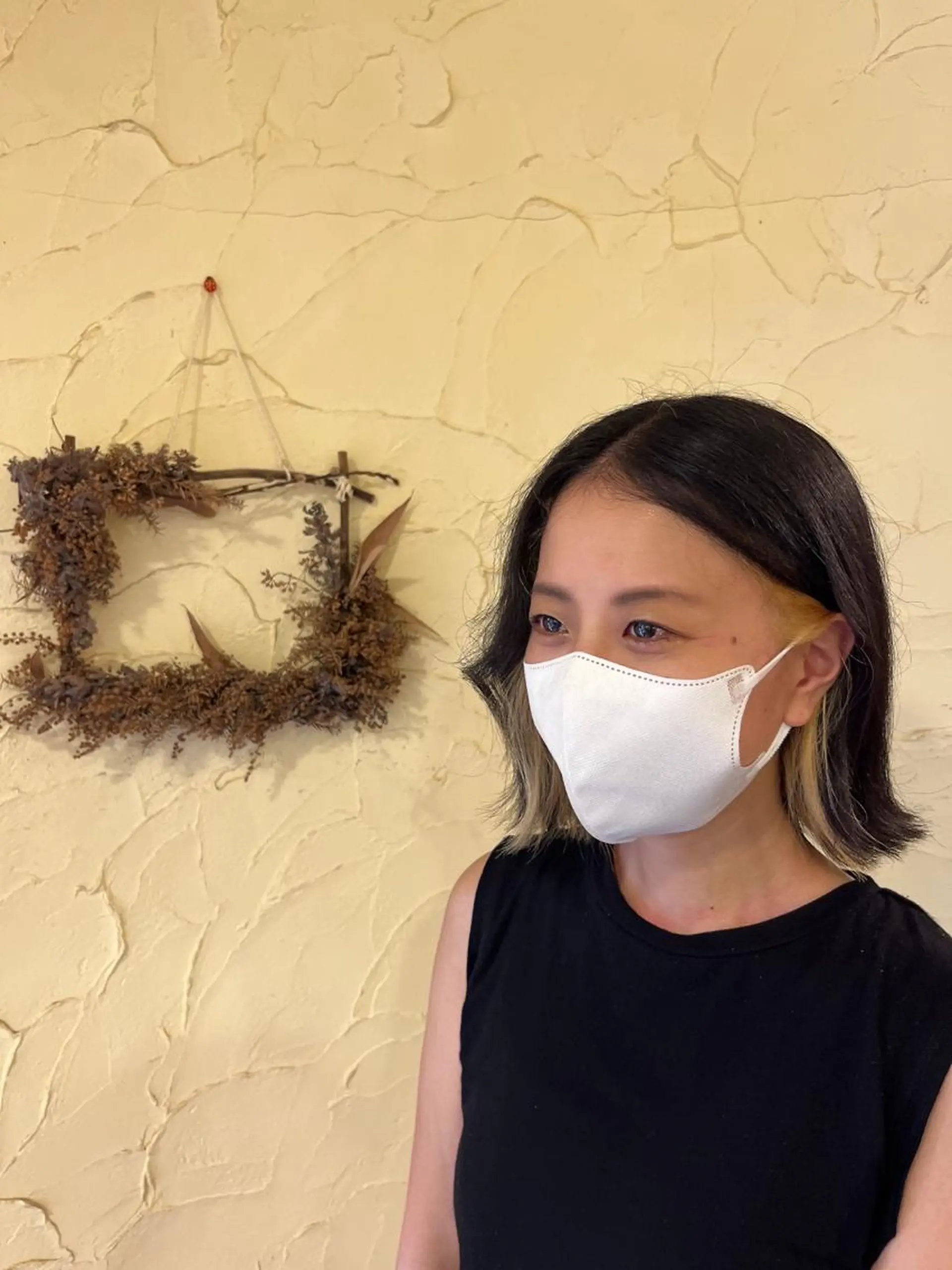 ミディアム カット ヘアカラー トリートメント 柘植 雅大のヘアスタイル