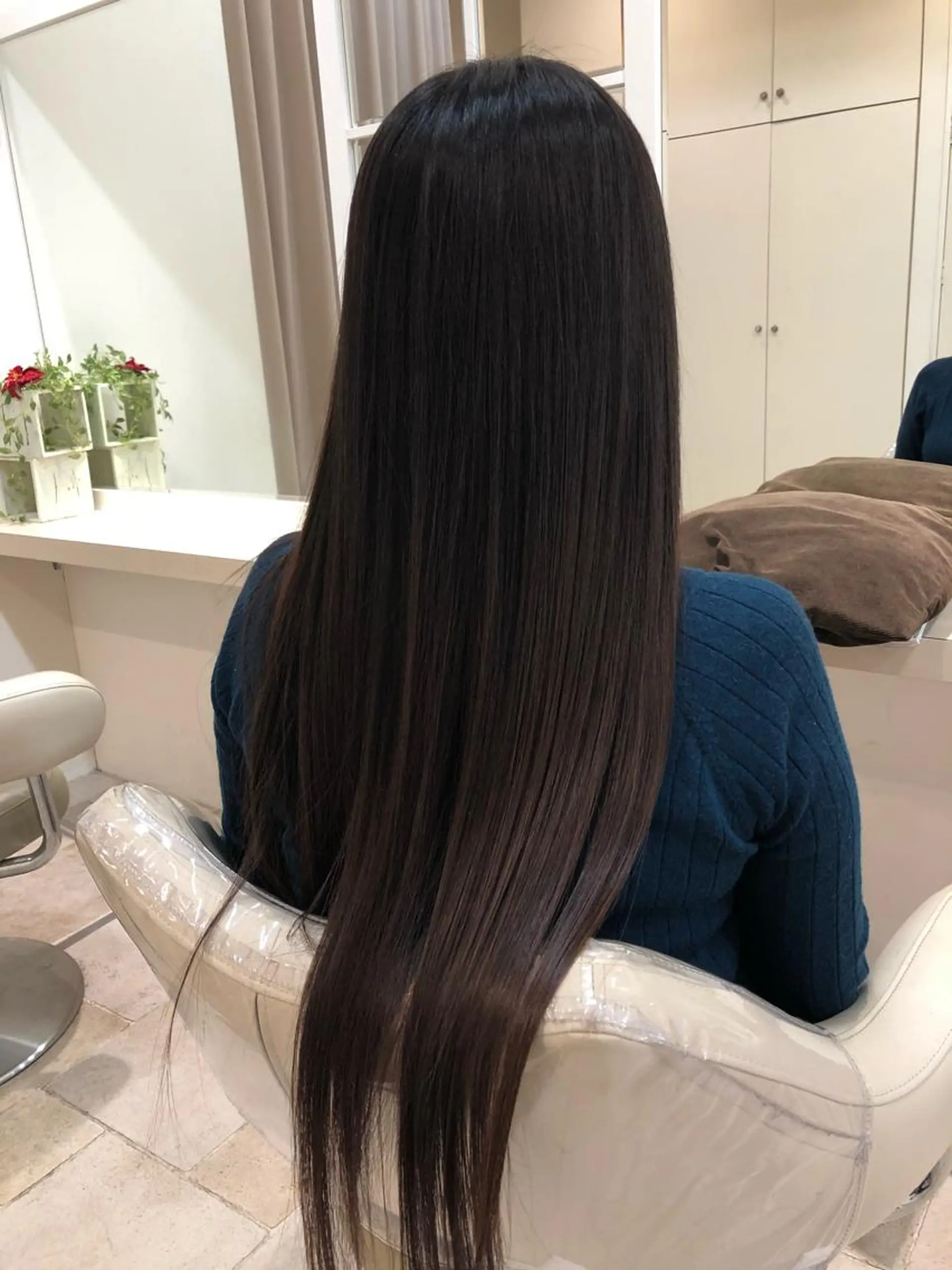 ロング パーマ 縮毛矯正 トリートメント 酸熱トリートメント 須賀 一美のヘアスタイル