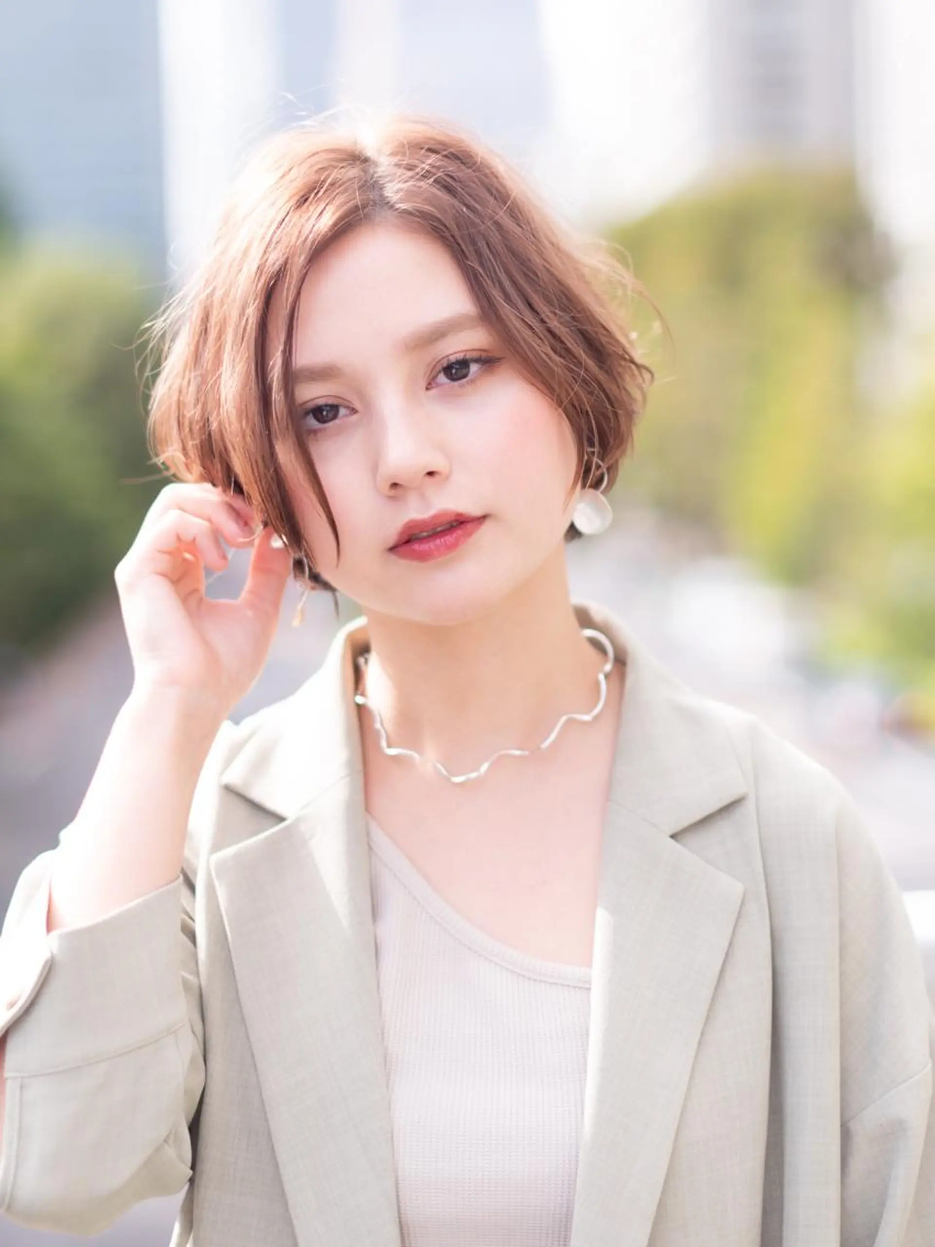 ショート カット ヘアカラー トリートメント 池田 雄作のヘアスタイル