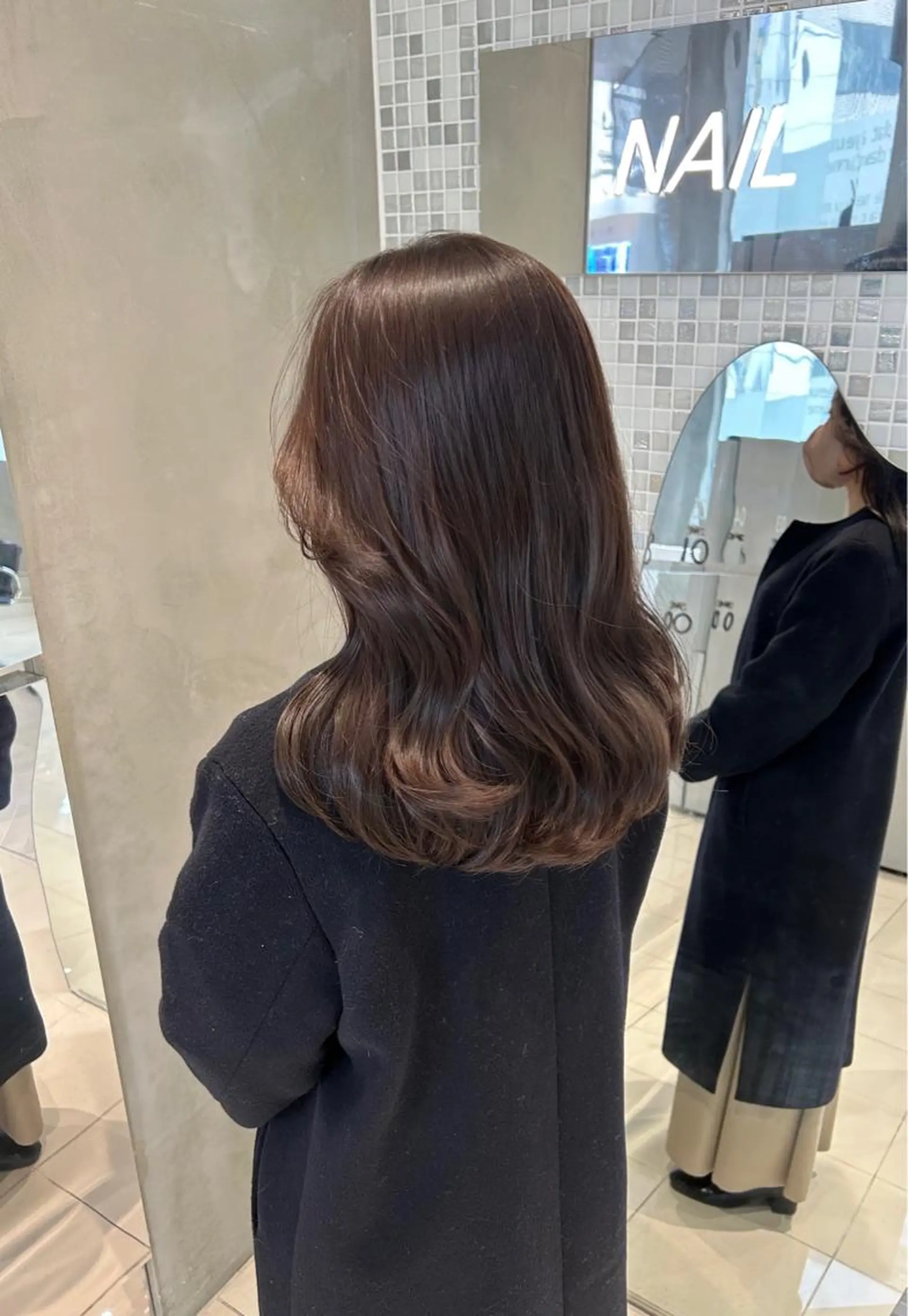 セミロング カット ヘアカラー トリートメント くすみカラー🏹🤎 Tsukinaのヘアスタイル