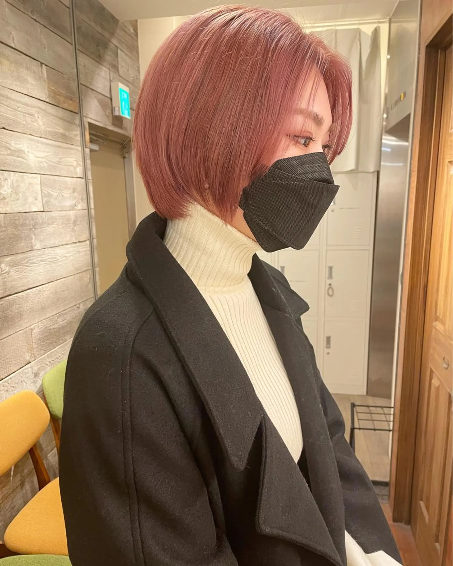 ショート カラー ハンサムショート ピンクカラー ショートヘア ヘアカラー トリートメント レイヤー/ボブ/ 顔周り/yukinaのヘアスタイル