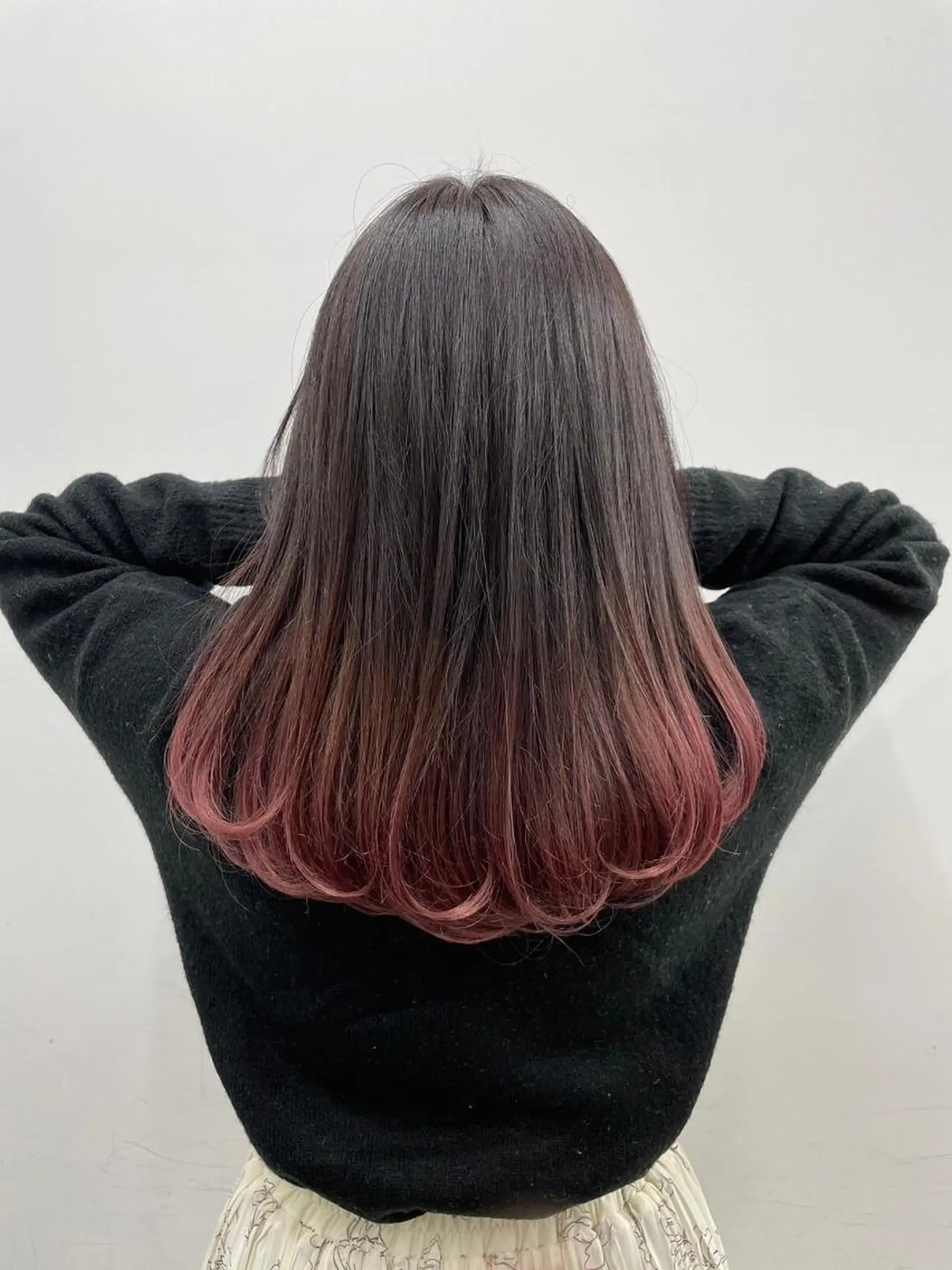 ミディアム カラー アディクシーカラー アッシュ ブルーカラー ダークアッシュ グレージュ 【公式】amble luxe 中野のヘアスタイル