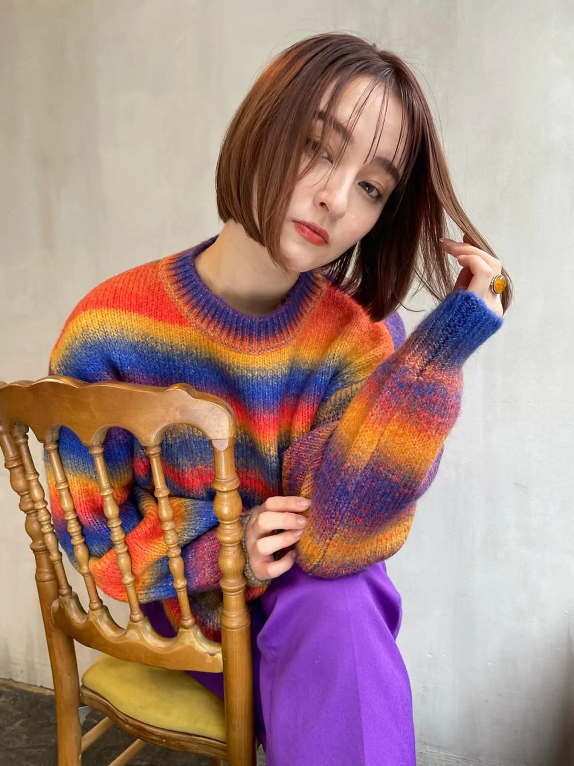 ショート カラー ショートボブ ベージュカラー イルミナカラー ボブ 外国人風カラー ショート/ボブ専門 宮脇美奈/南船場のヘアスタイル