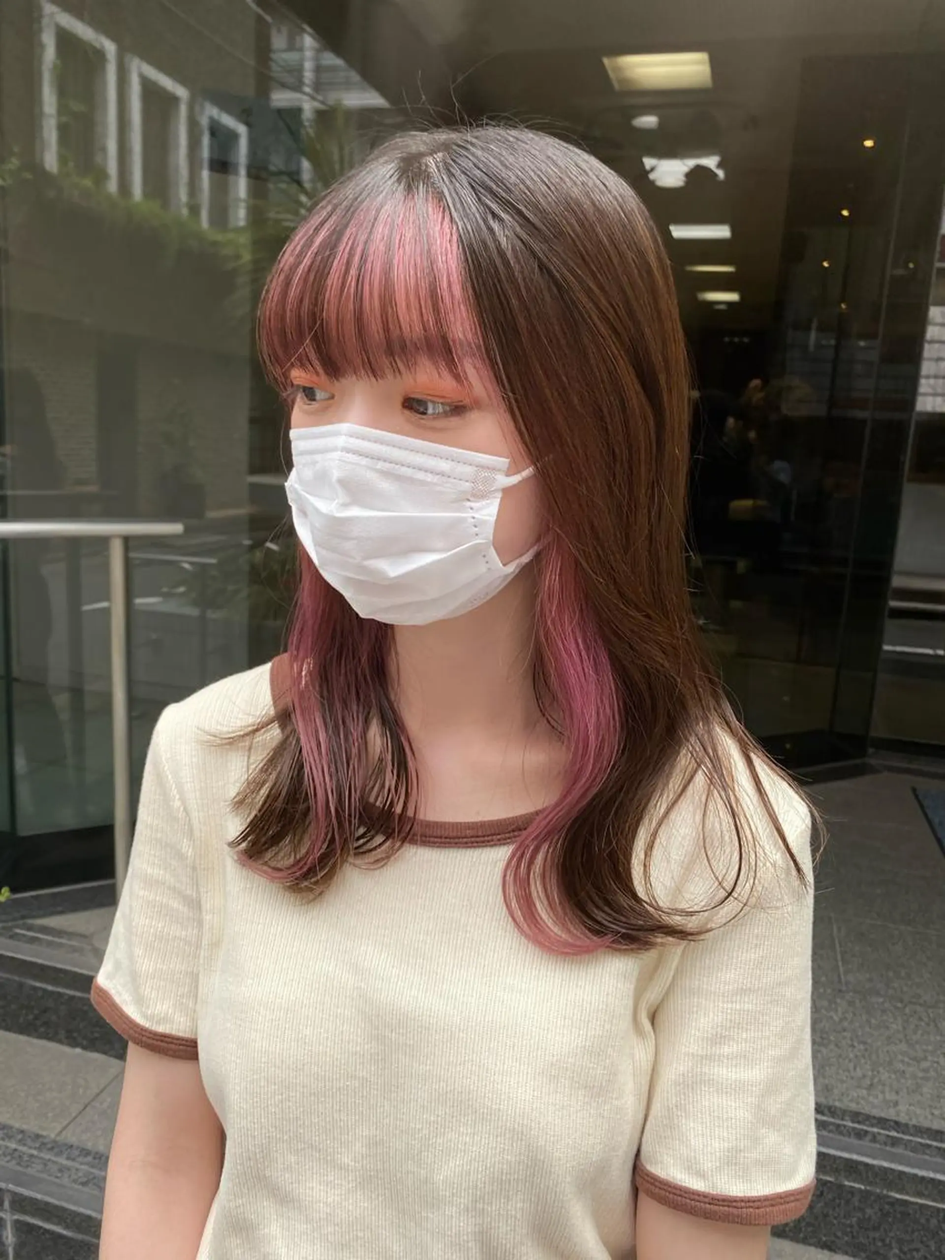 セミロング カラー ブリーチ指名No.1 Daikiのヘアスタイル