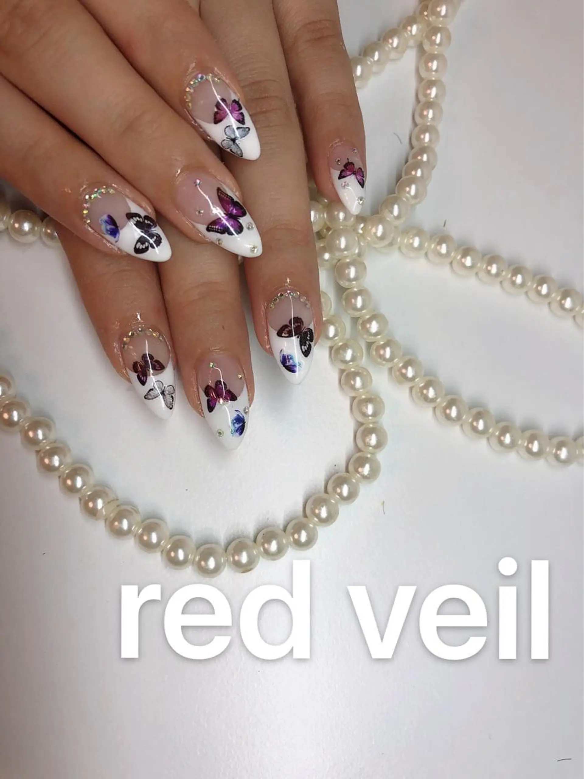 セミロング ネイル ハンドネイル 長さ出し専門 nynaのネイルデザイン