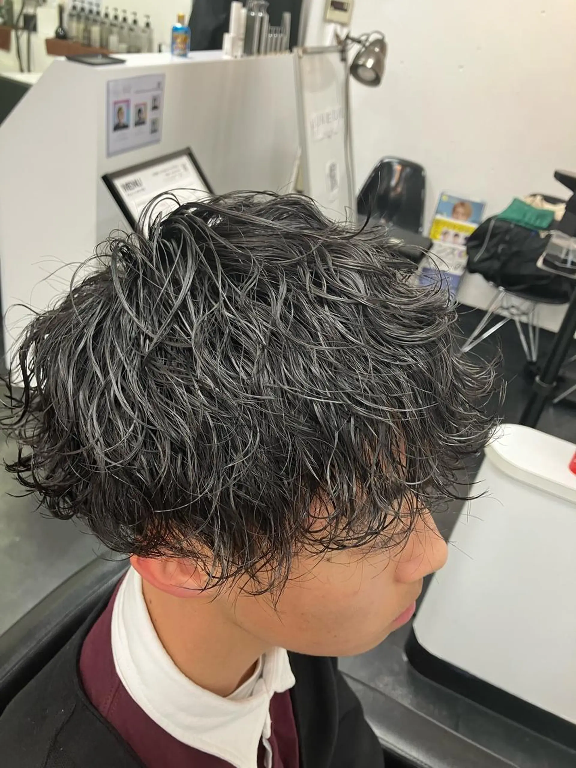 ミディアム パーマ メンズ Vis-a-Vis志村坂上所属・段下 航一郎のヘアスタイル