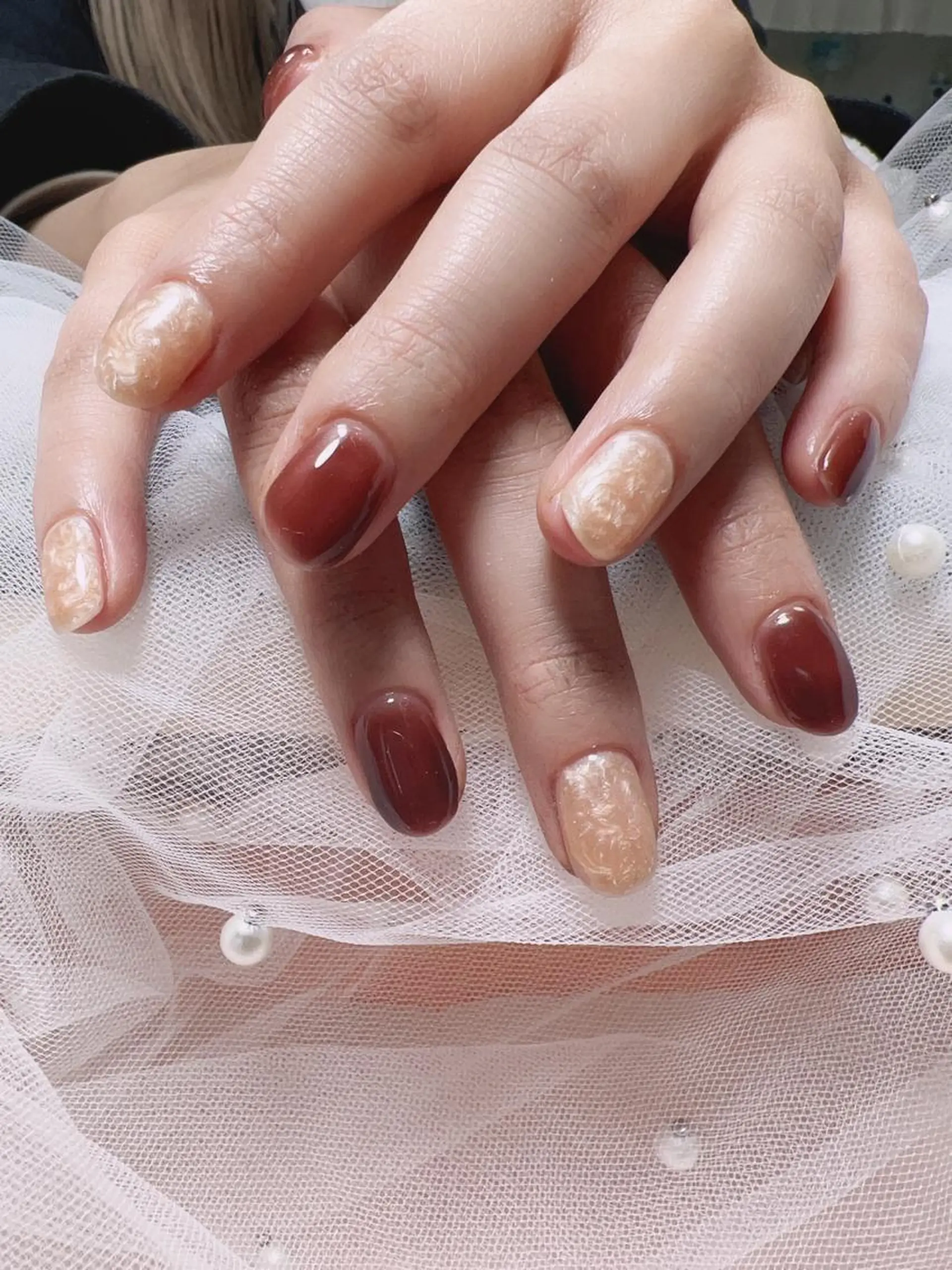 ショート カラー ネイル ハンドネイル Nail NaNaのネイルデザイン