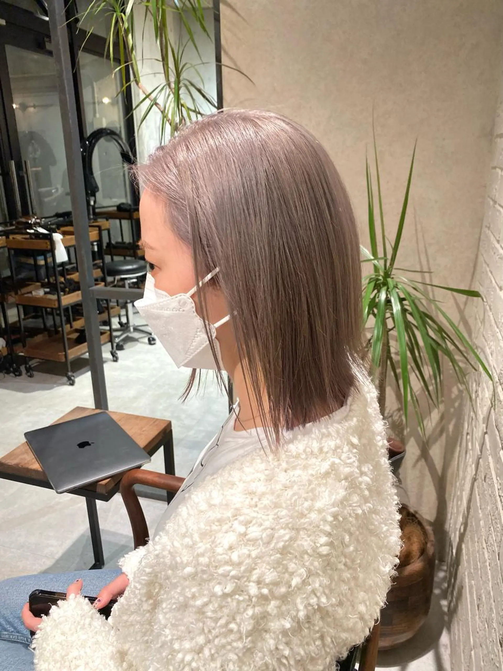 セミロング カラー ダブルカラー ボブ opus 店長大和 レイヤー/赤み消しのヘアスタイル