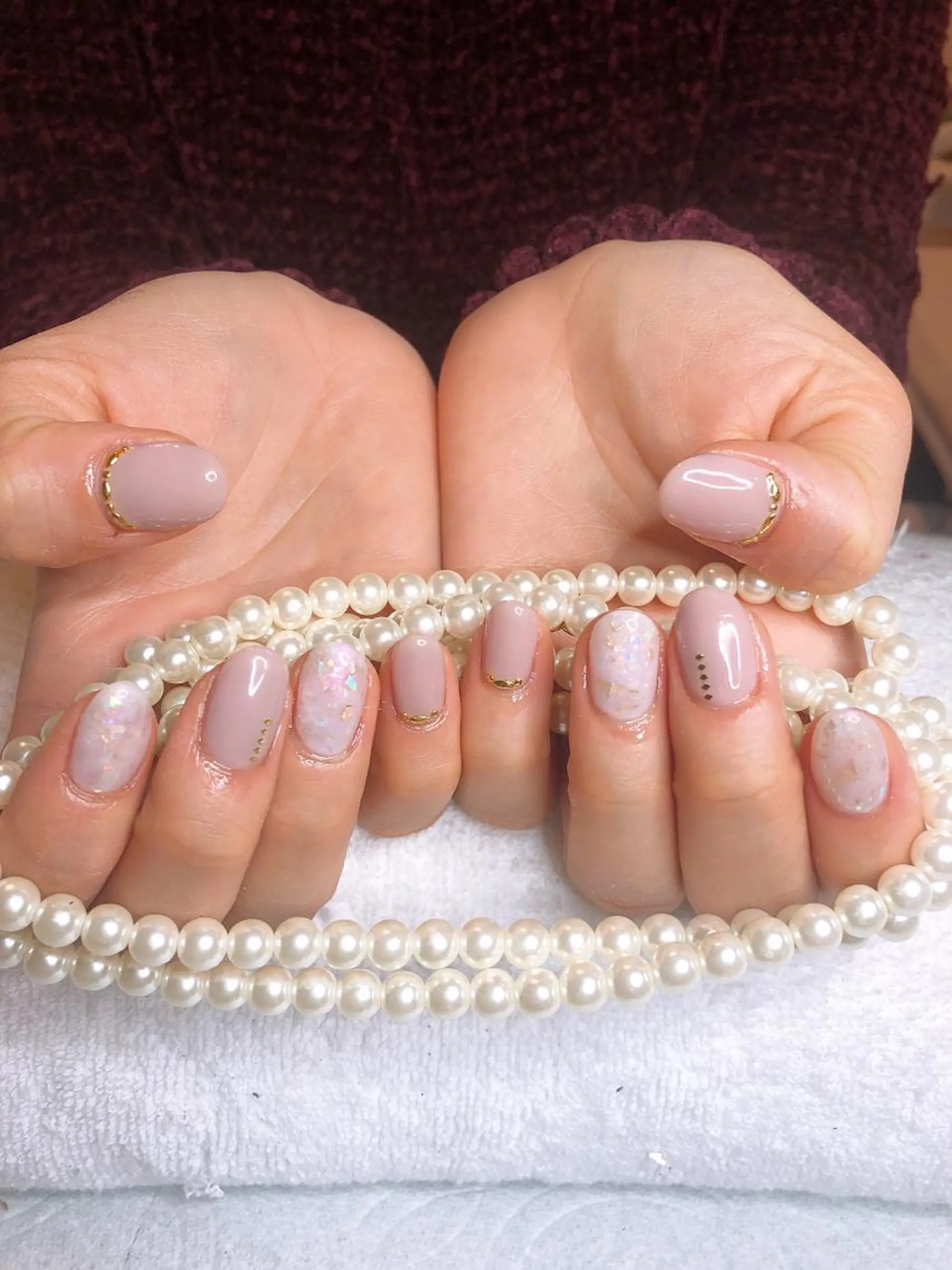 ミディアム ネイル 長さ出し専門 nynaのネイルデザイン