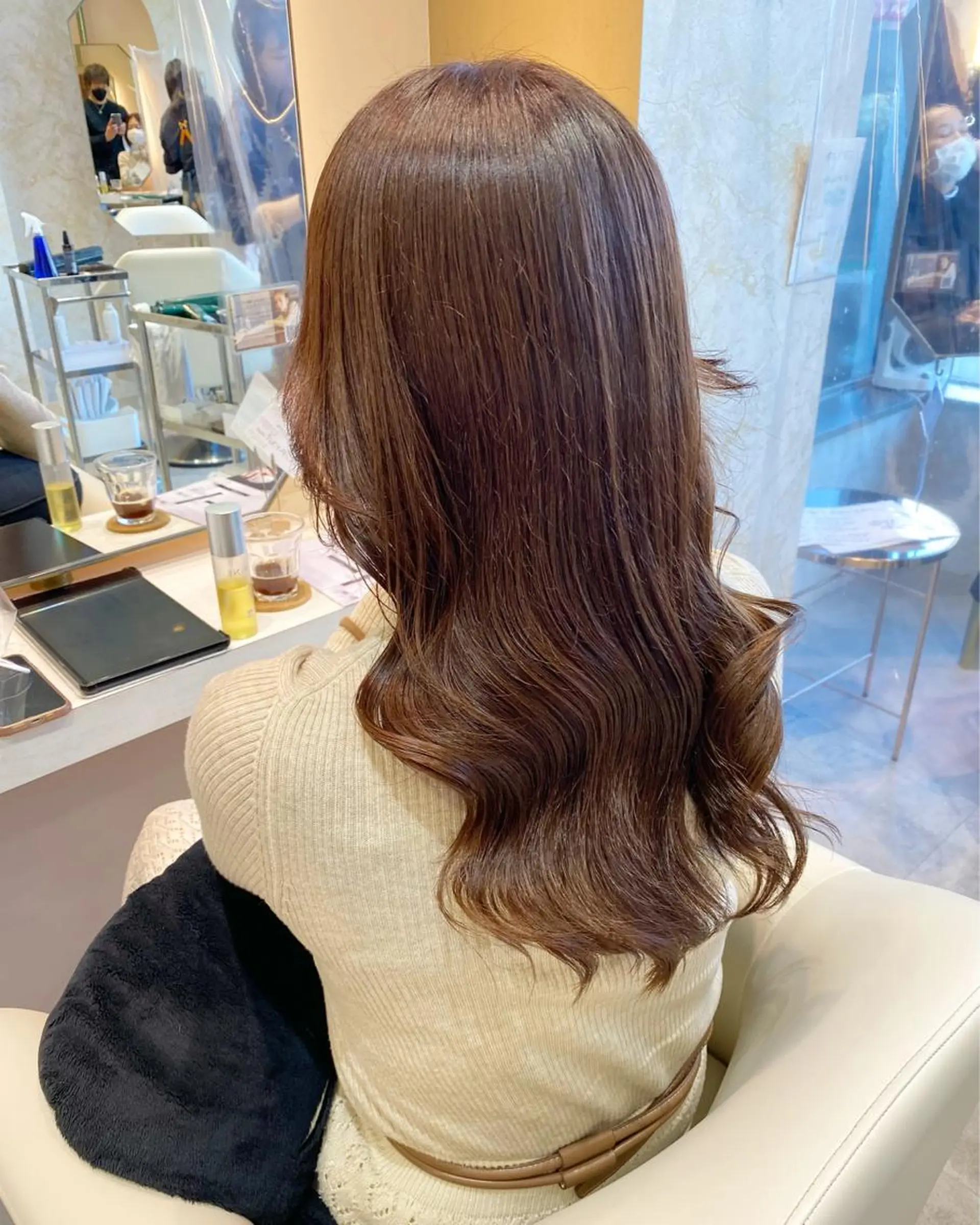 セミロング カラー 店長/mao/ 前髪/顔周りカットのヘアスタイル