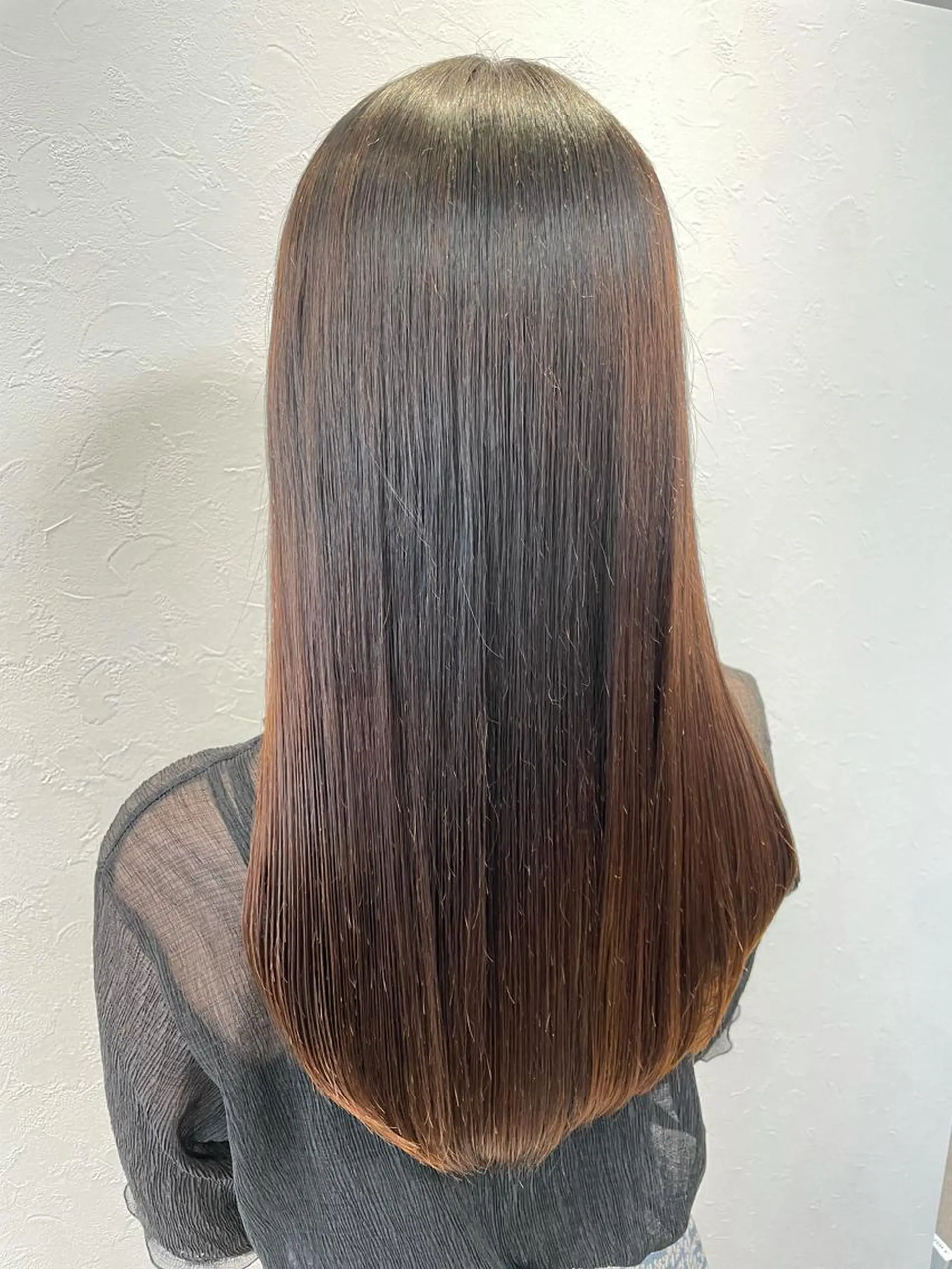 ロング カット 縮毛矯正 トリートメント 髪質改善×METEO 店長 貞松直也のヘアスタイル