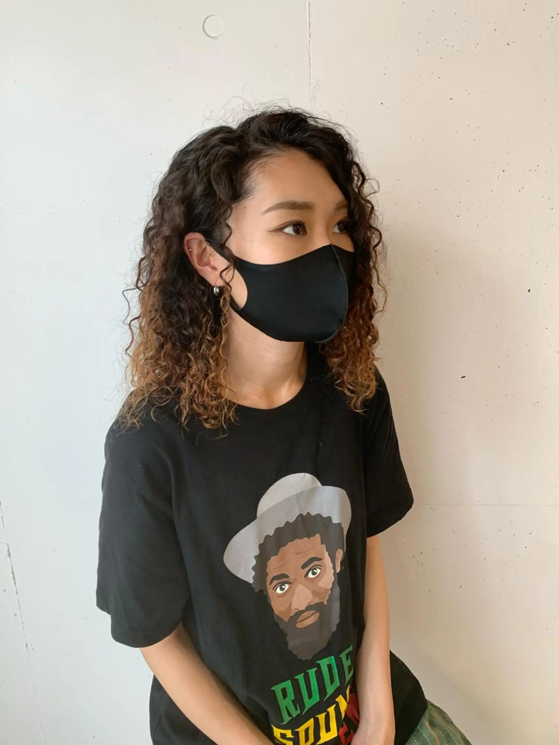 ミディアム パーマ カット パーマ トリートメント ally hairsalon所属・Emi .のヘアスタイル