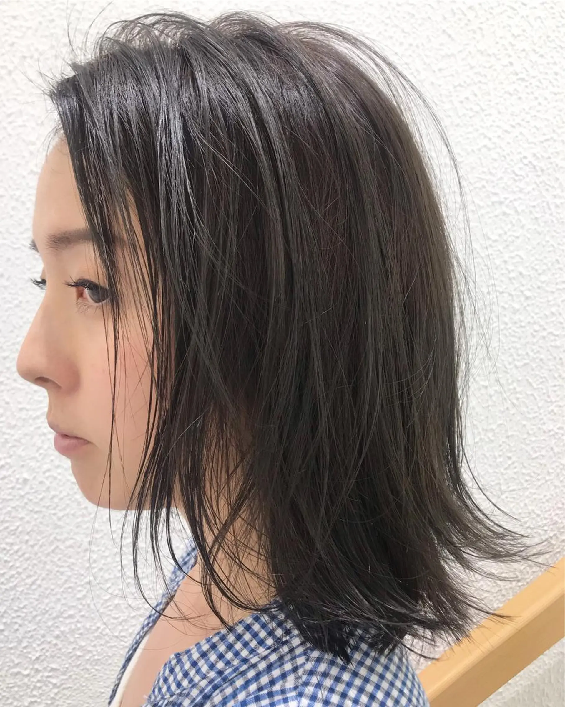 ミディアム カラー ウエモト　タク ショート/レイヤーのヘアスタイル