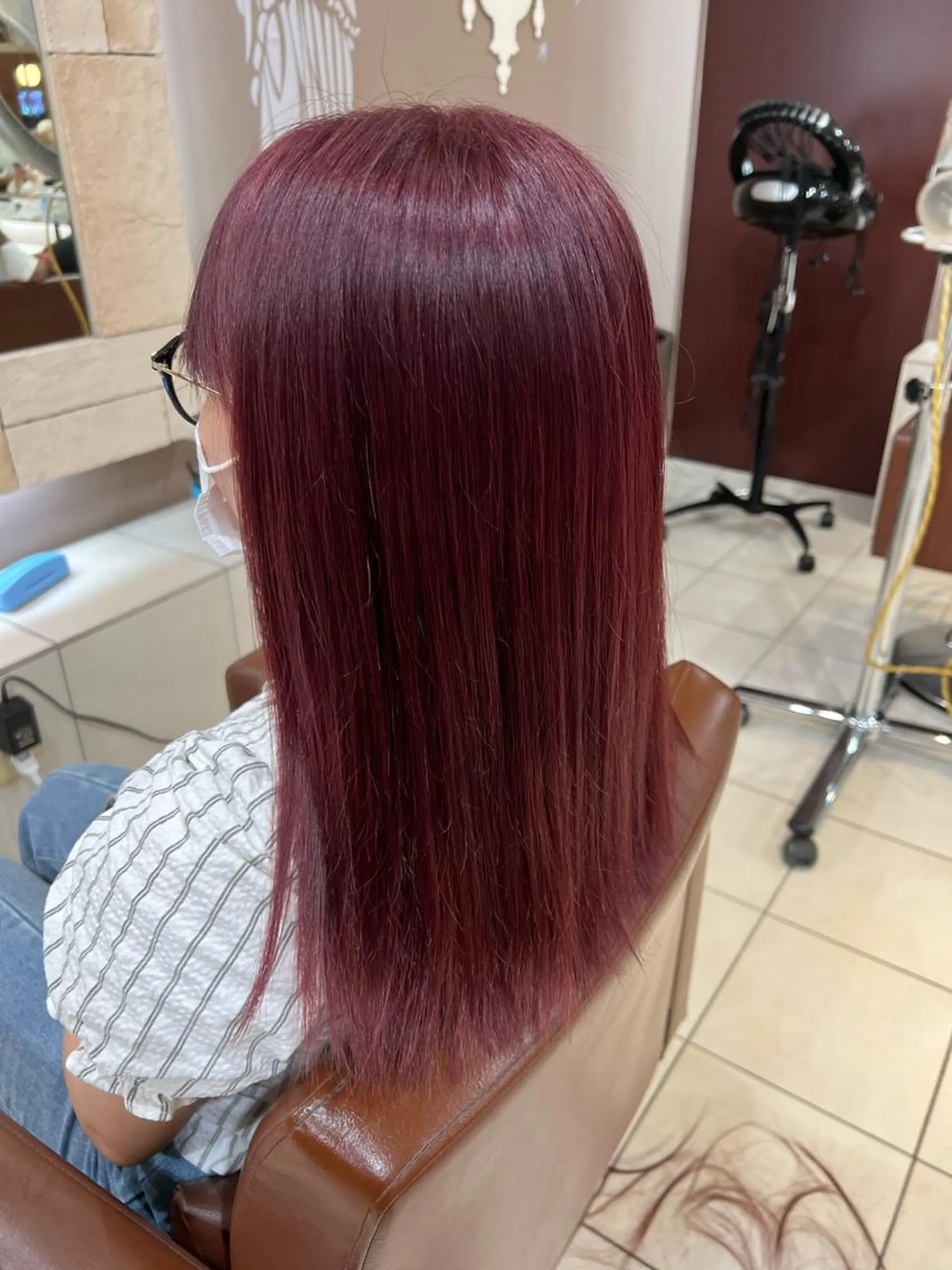 カラー ピンクカラー 川崎レイヤーカット /江口真正のヘアスタイル