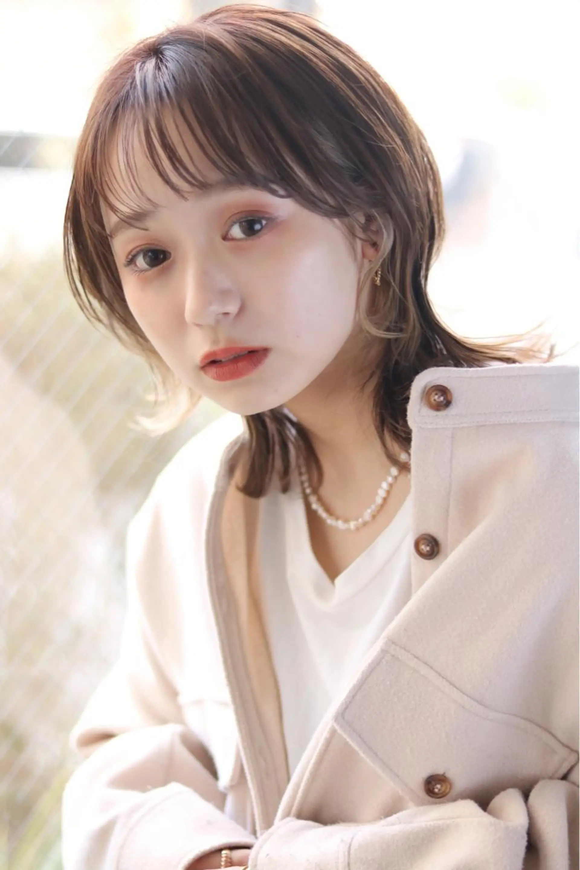 ミディアム カラー 梅原 塁のヘアスタイル