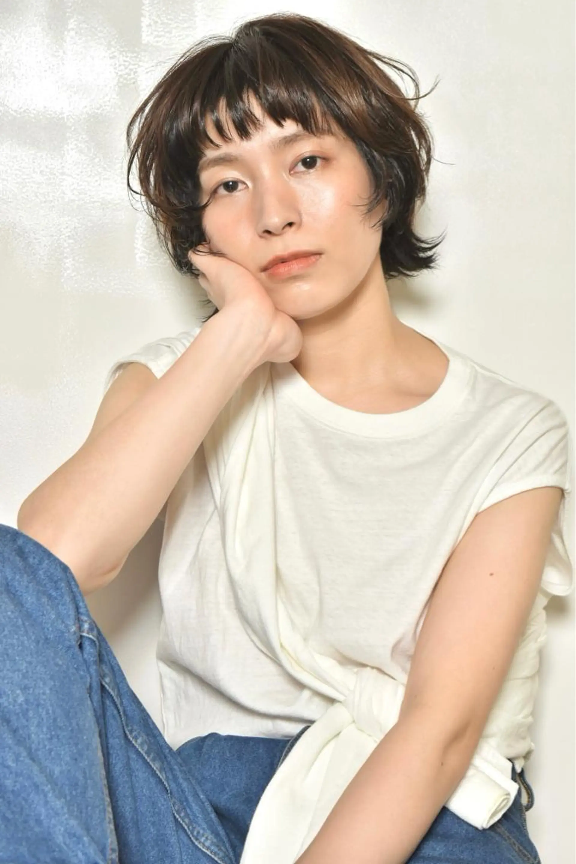 ミディアム カラー ウルフカット AND THE BRICKS所属・AND THE BRICKS北川珠紀の眉毛・アイブロウイメージ