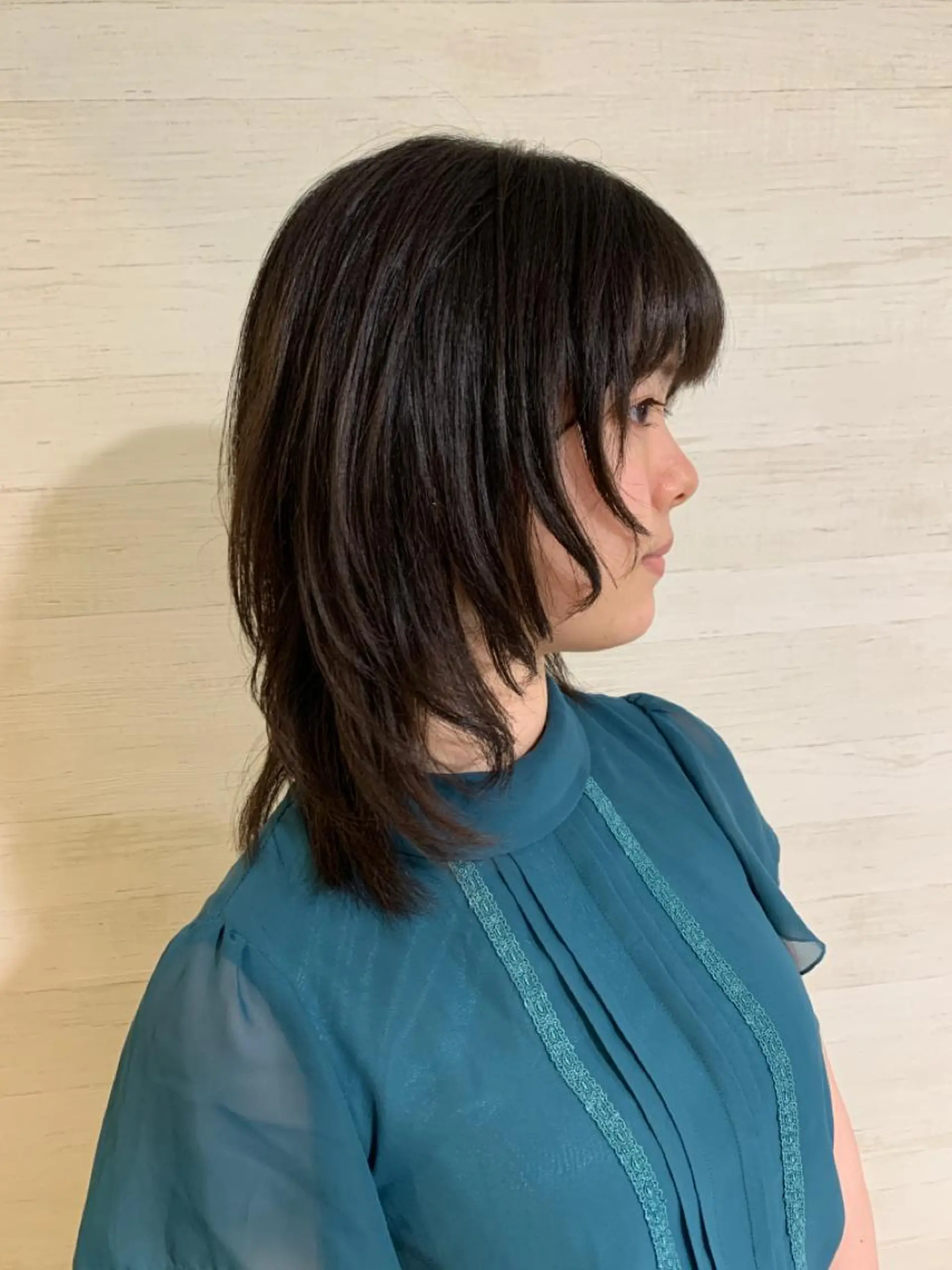 ミディアム レイヤーカット カット ReMix 新宿店所属・タジマ ヤスヒサのヘアスタイル